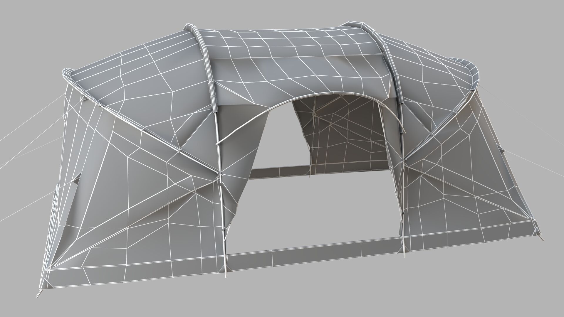 Tent Green 3D model_7
