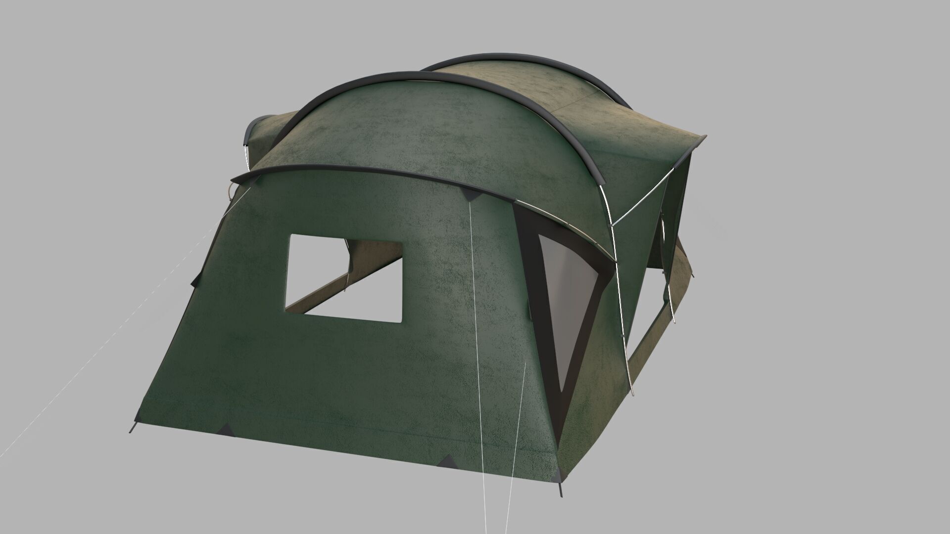 Tent Green 3D model_4