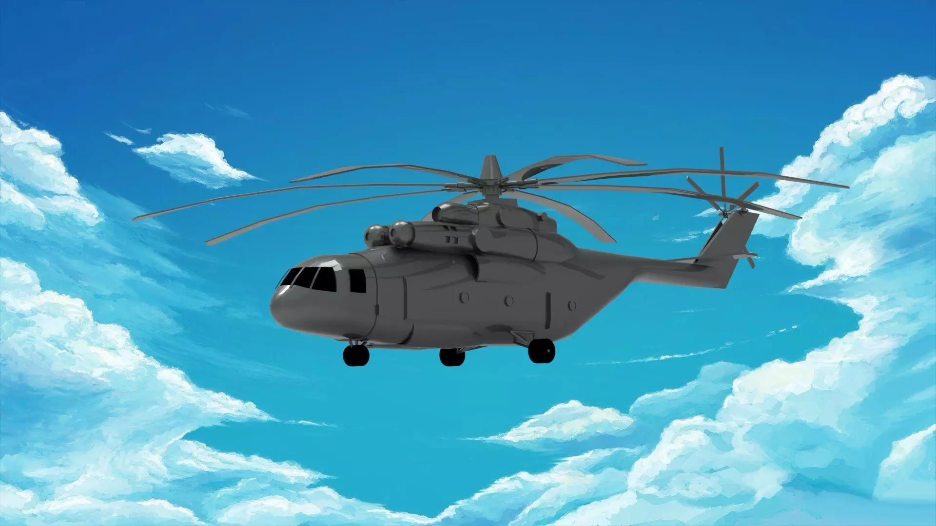 mil mi 26 helicopter 3D model