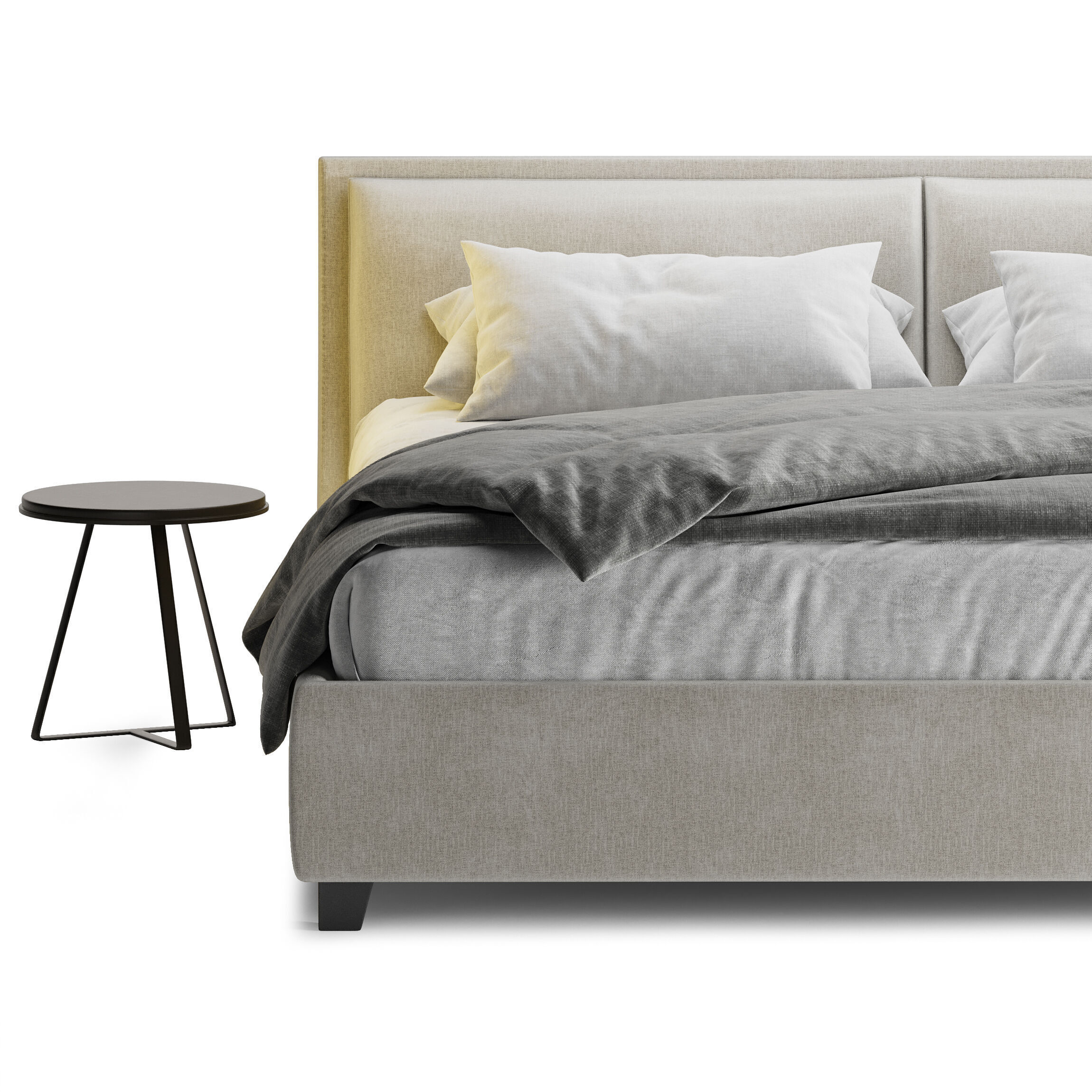 Double bed Twils attico 3D model_2