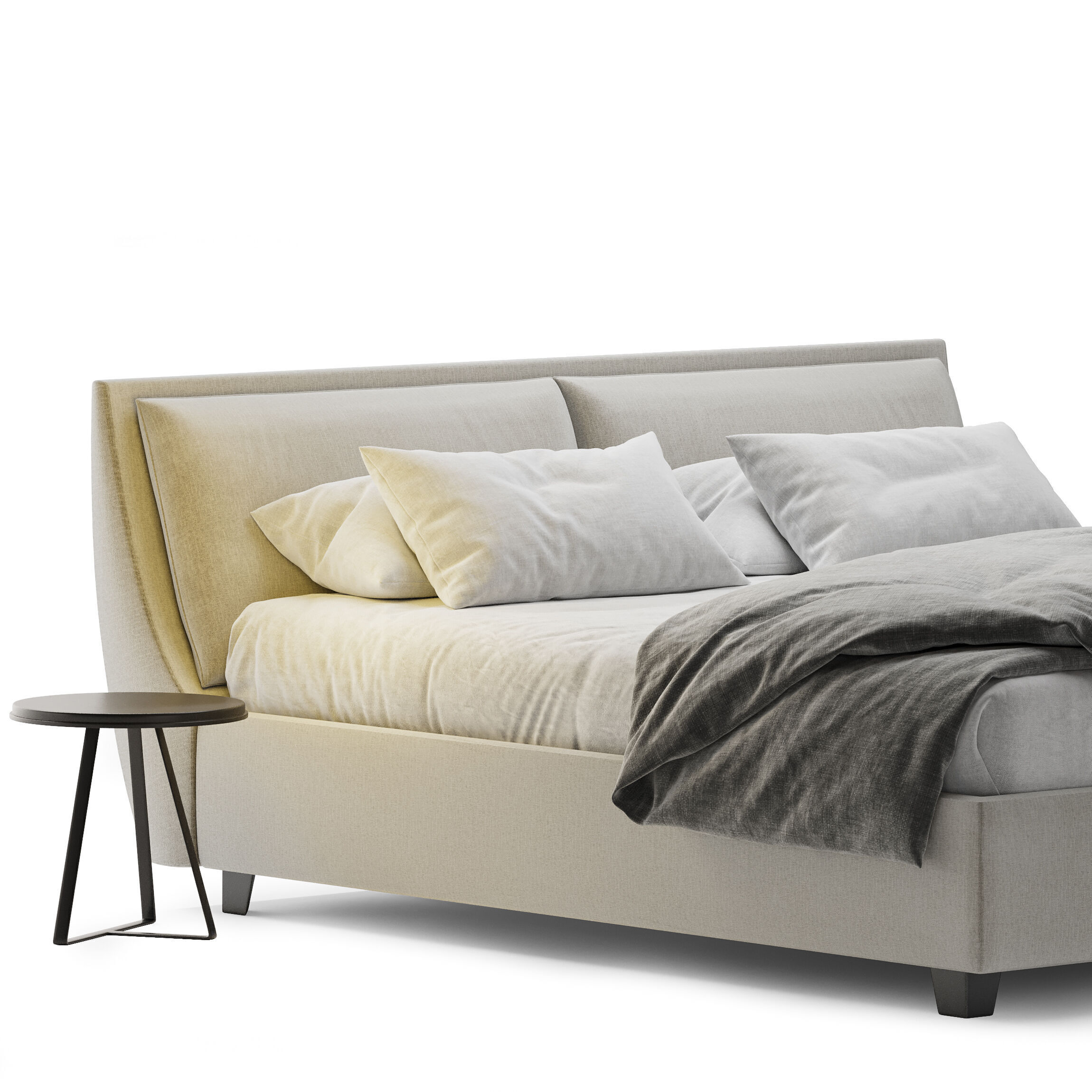 Double bed Twils attico 3D model_1