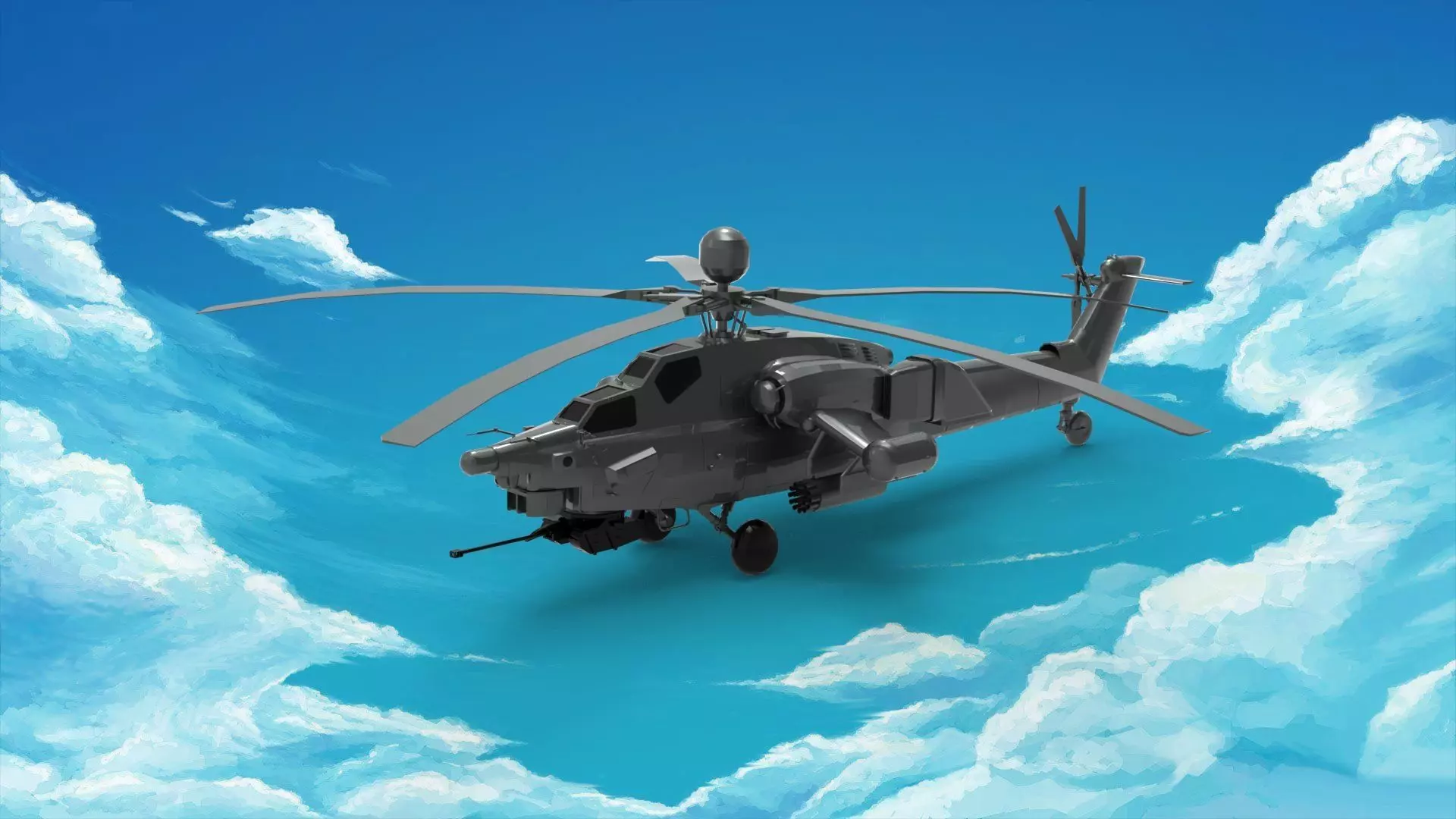 Mil Mi-28 Attack helicopter 3D model