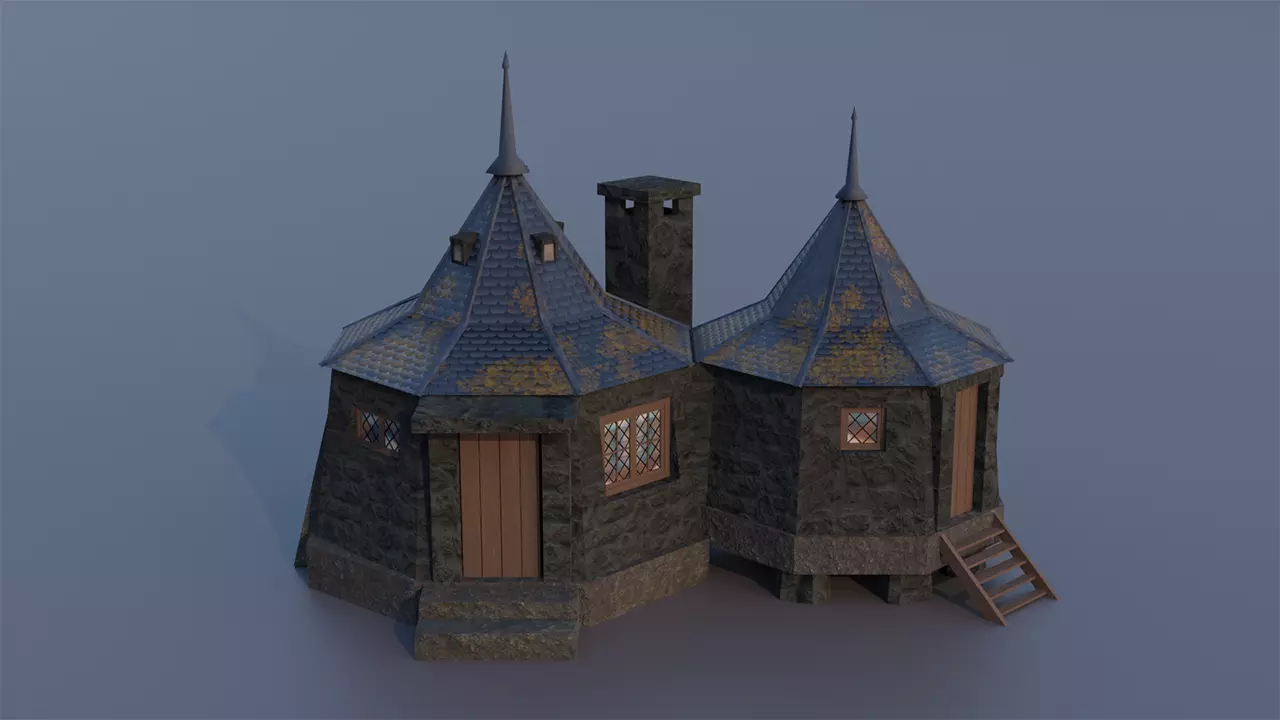 Hagrids Hut Low-poly 3D model