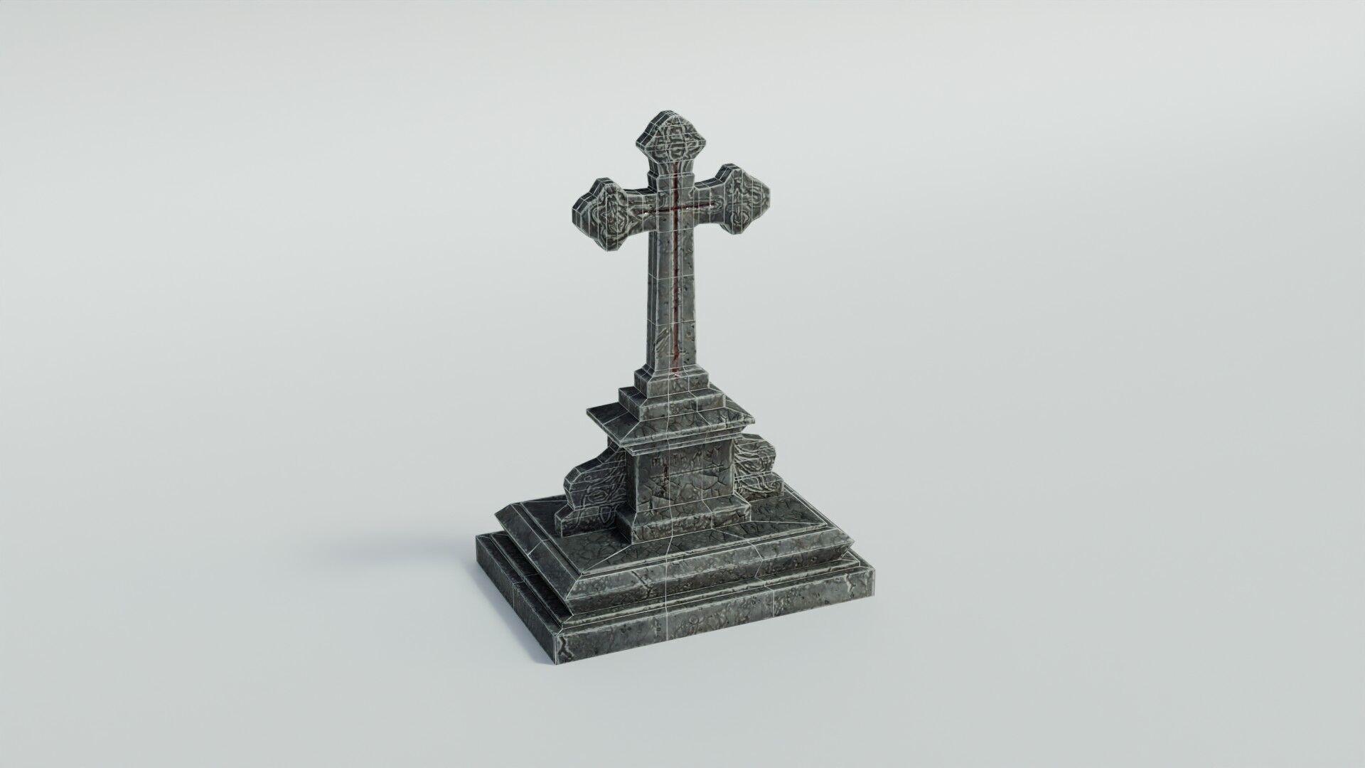 Grave 5 Low-poly 3D model_33