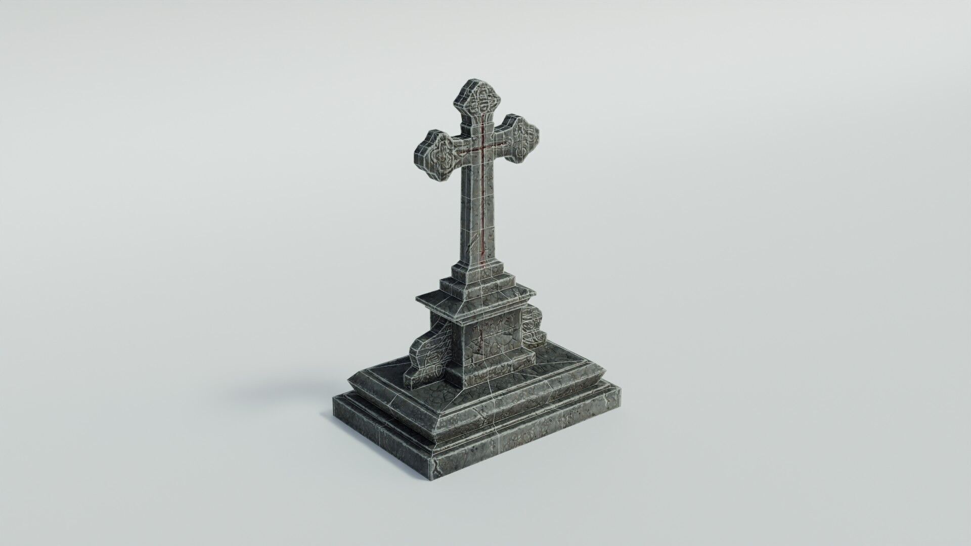 Grave 5 Low-poly 3D model_19