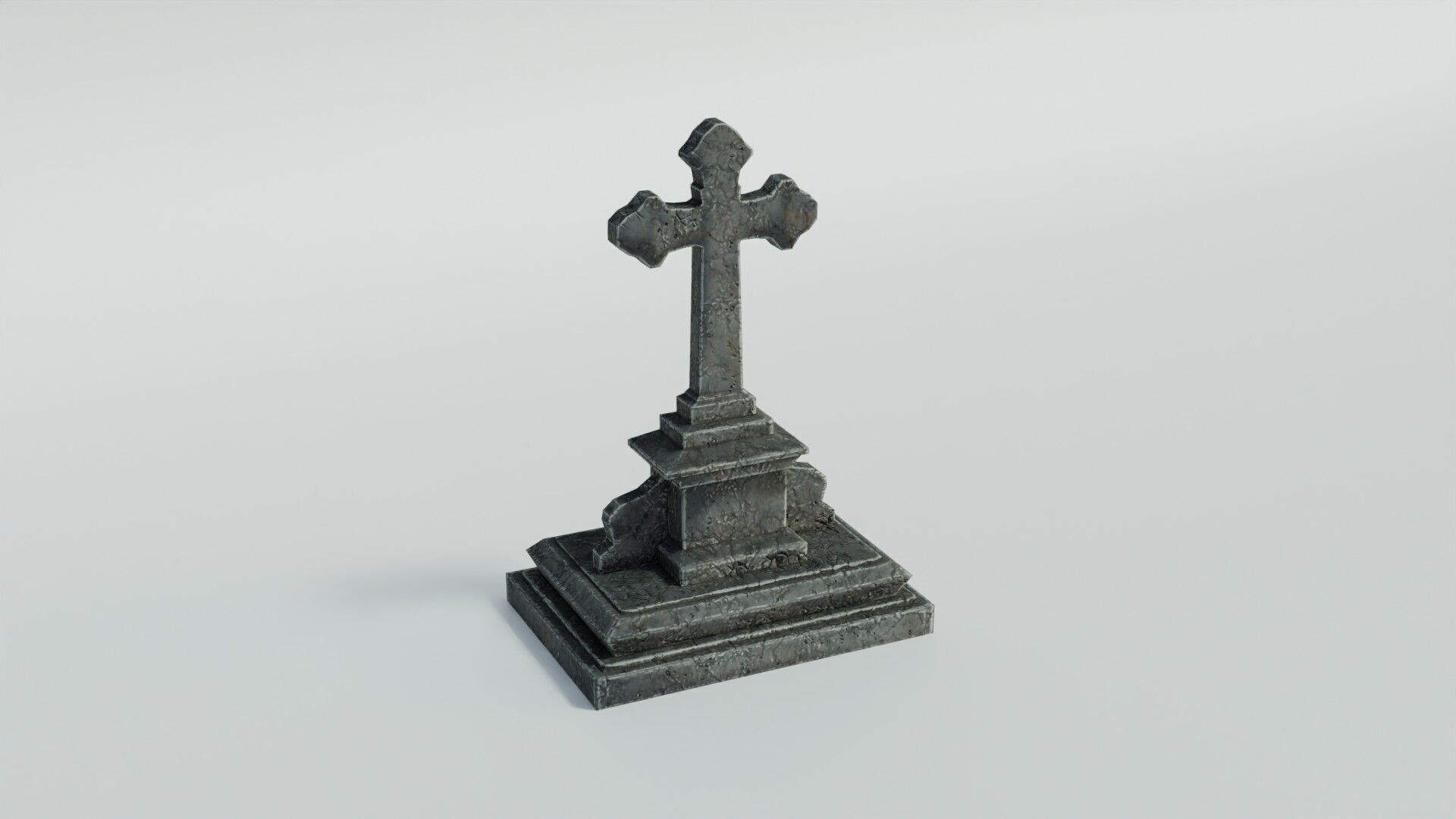 Grave 5 Low-poly 3D model_9