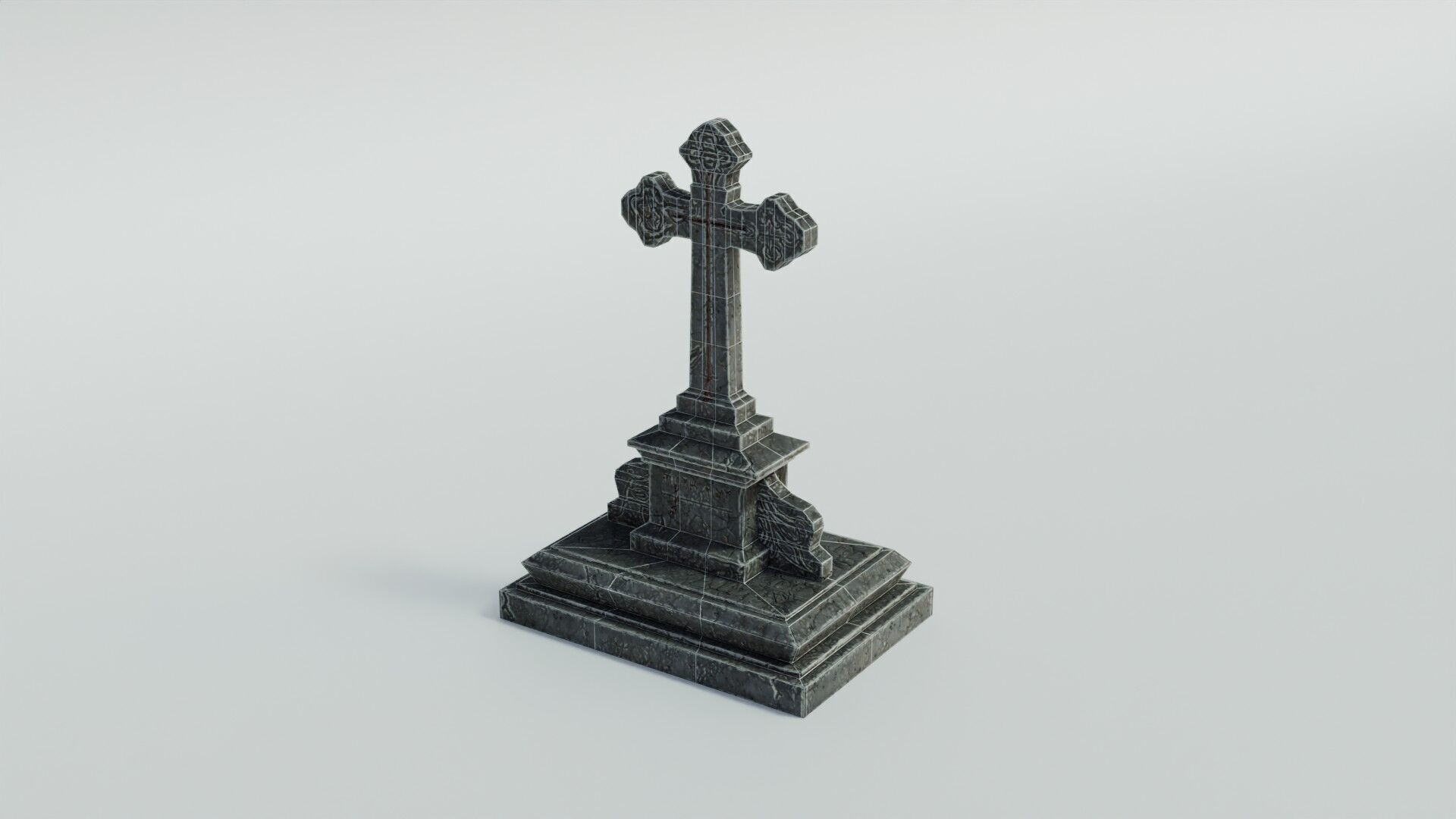 Grave 5 Low-poly 3D model_30