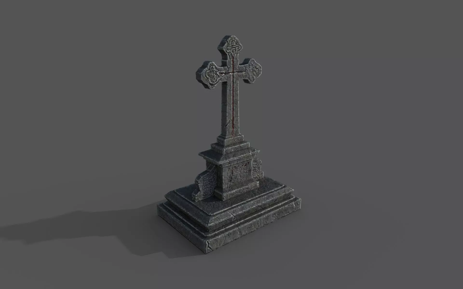 Grave 5 Low-poly 3D model_0