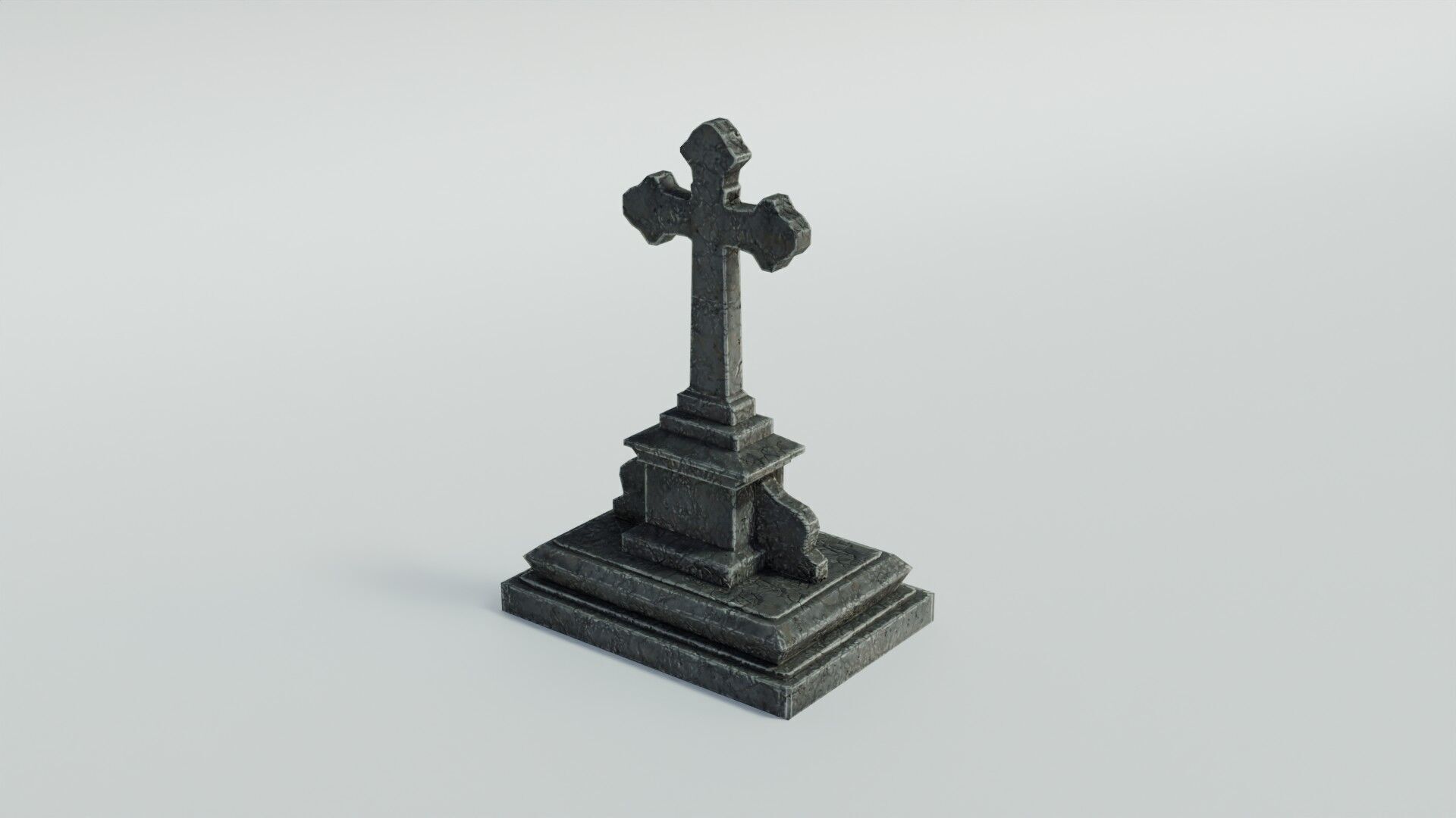 Grave 5 Low-poly 3D model_7