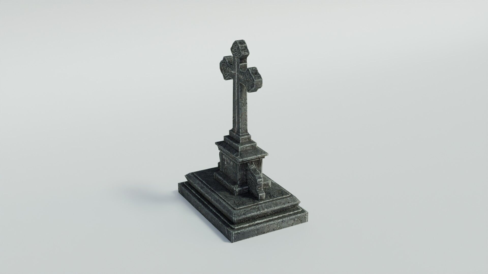 Grave 5 Low-poly 3D model_12