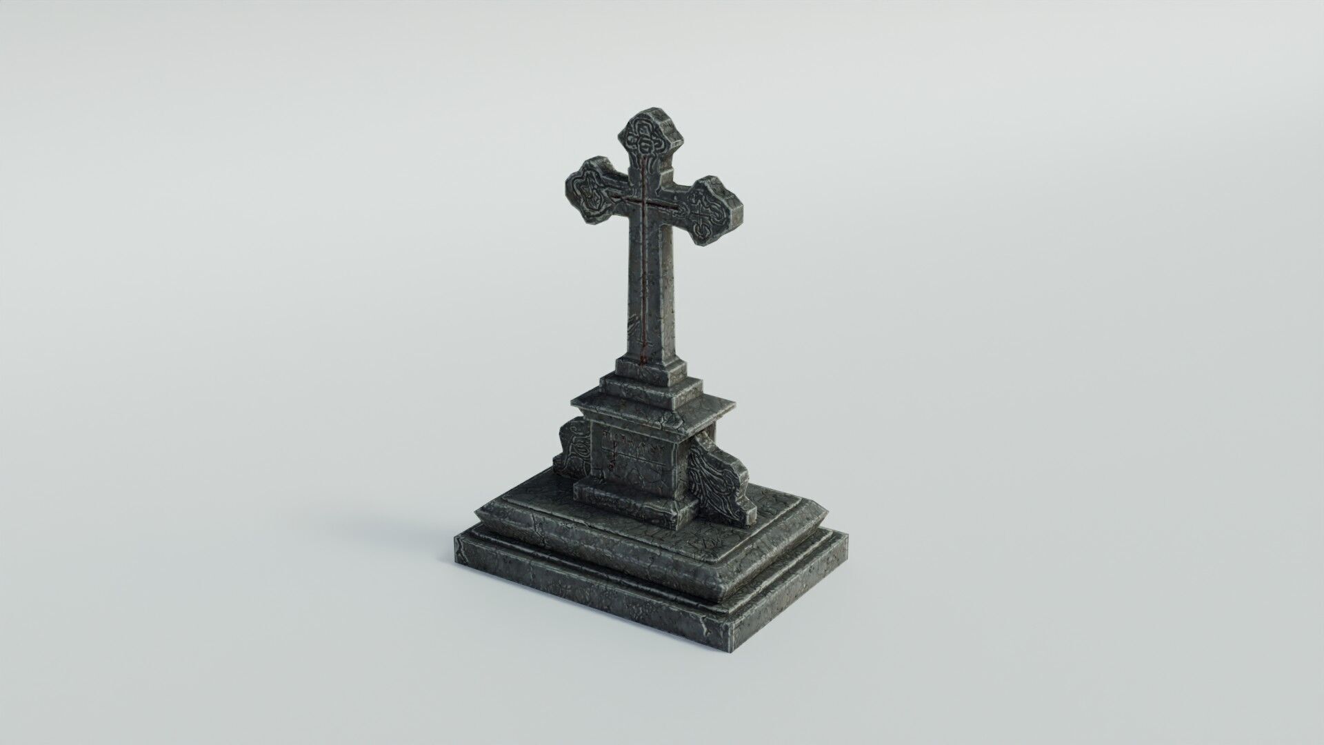 Grave 5 Low-poly 3D model_13