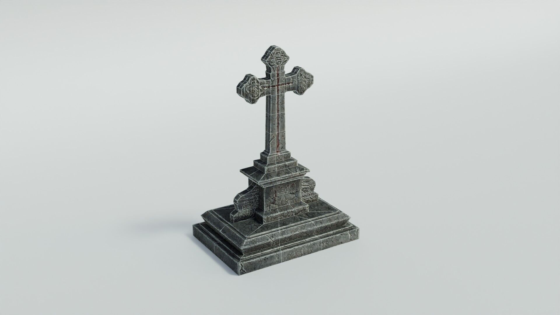 Grave 5 Low-poly 3D model_34