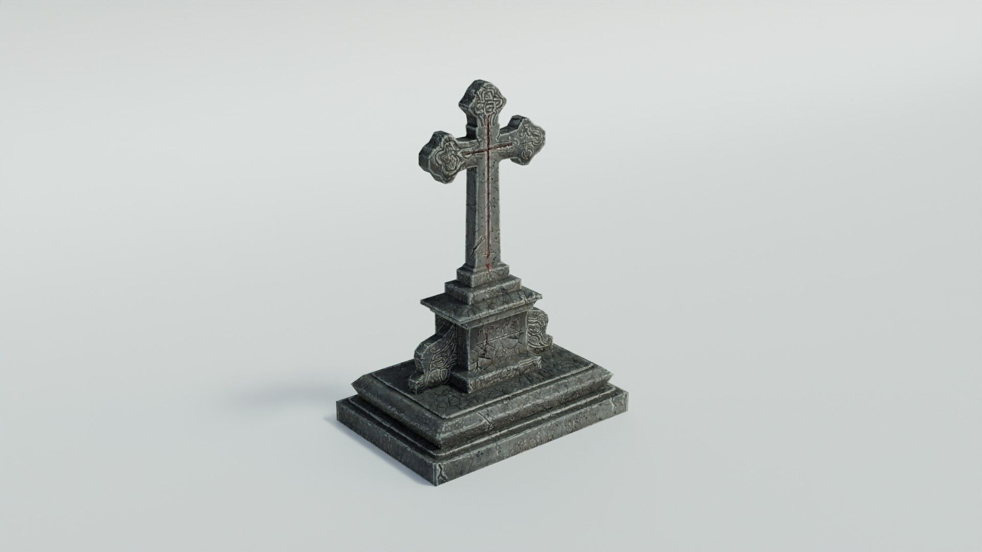 Grave 5 Low-poly 3D model_2