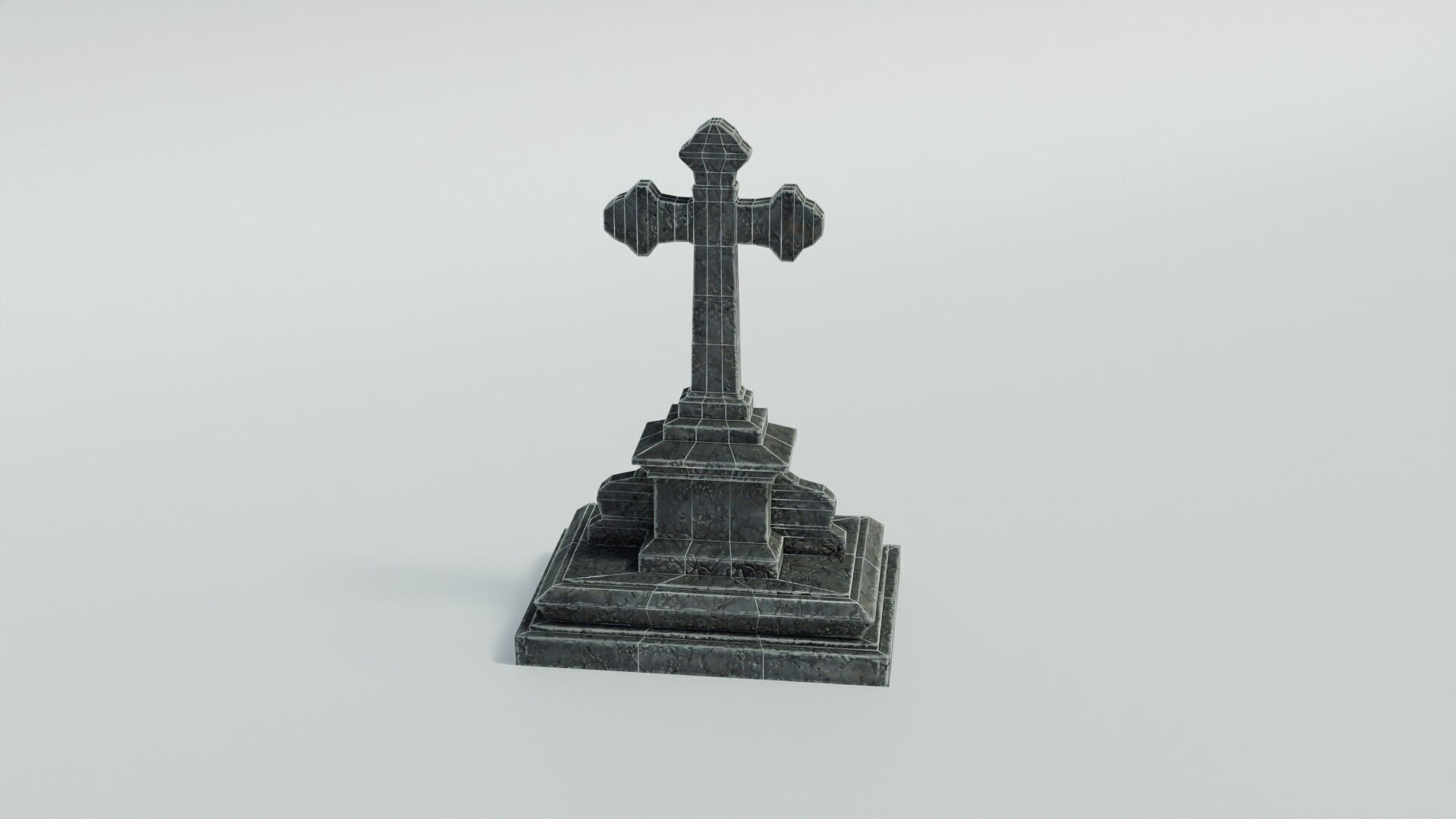 Grave 5 Low-poly 3D model_25