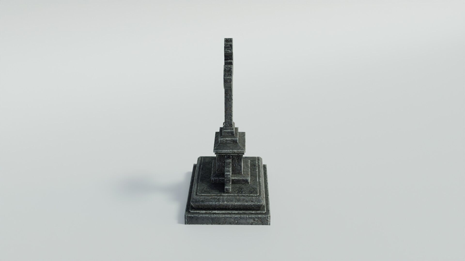 Grave 5 Low-poly 3D model_11