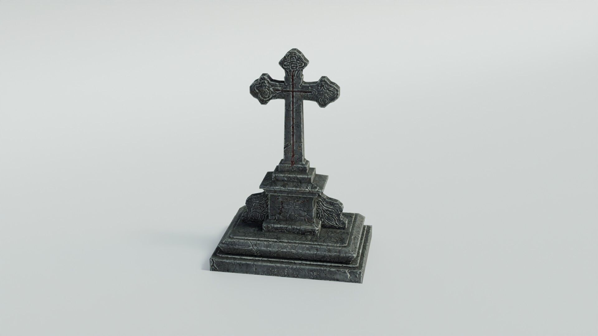 Grave 5 Low-poly 3D model_14