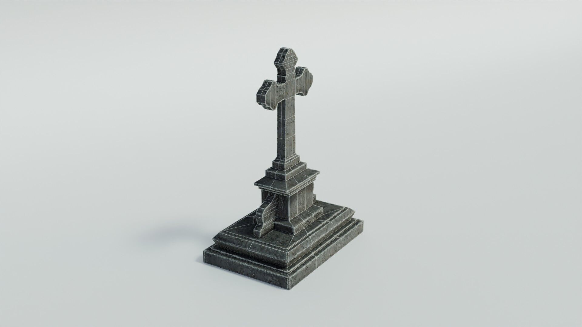 Grave 5 Low-poly 3D model_27