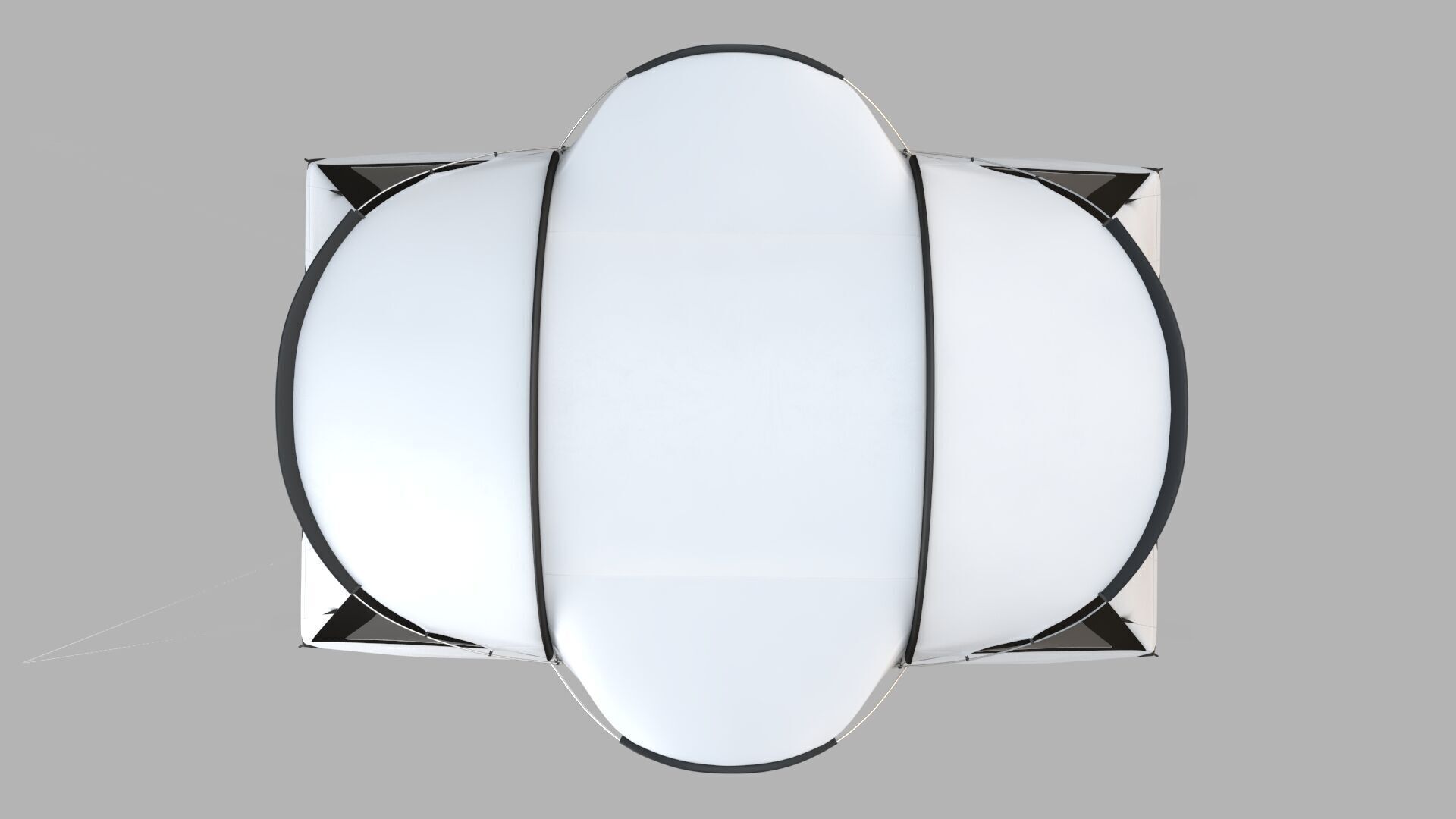 Tent white 3D model_4