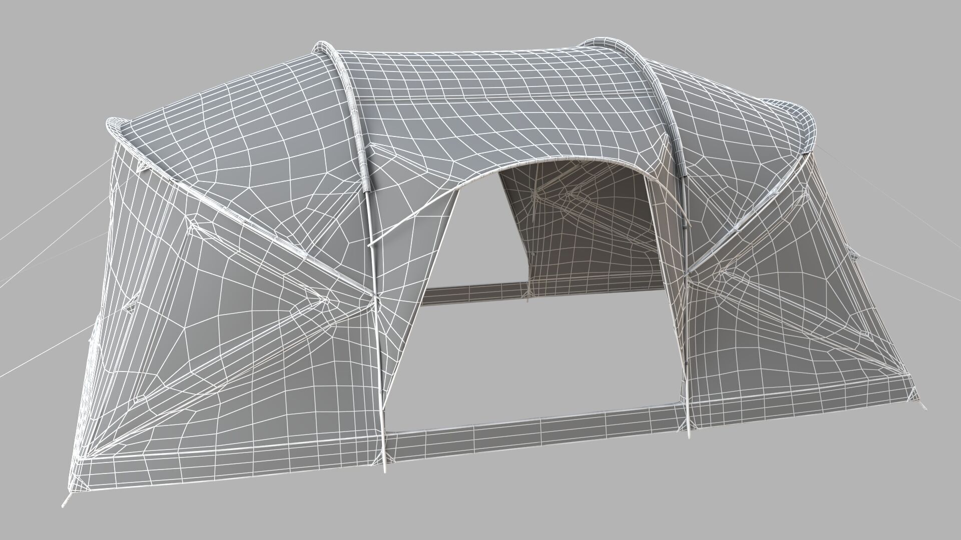 Tent white 3D model_9