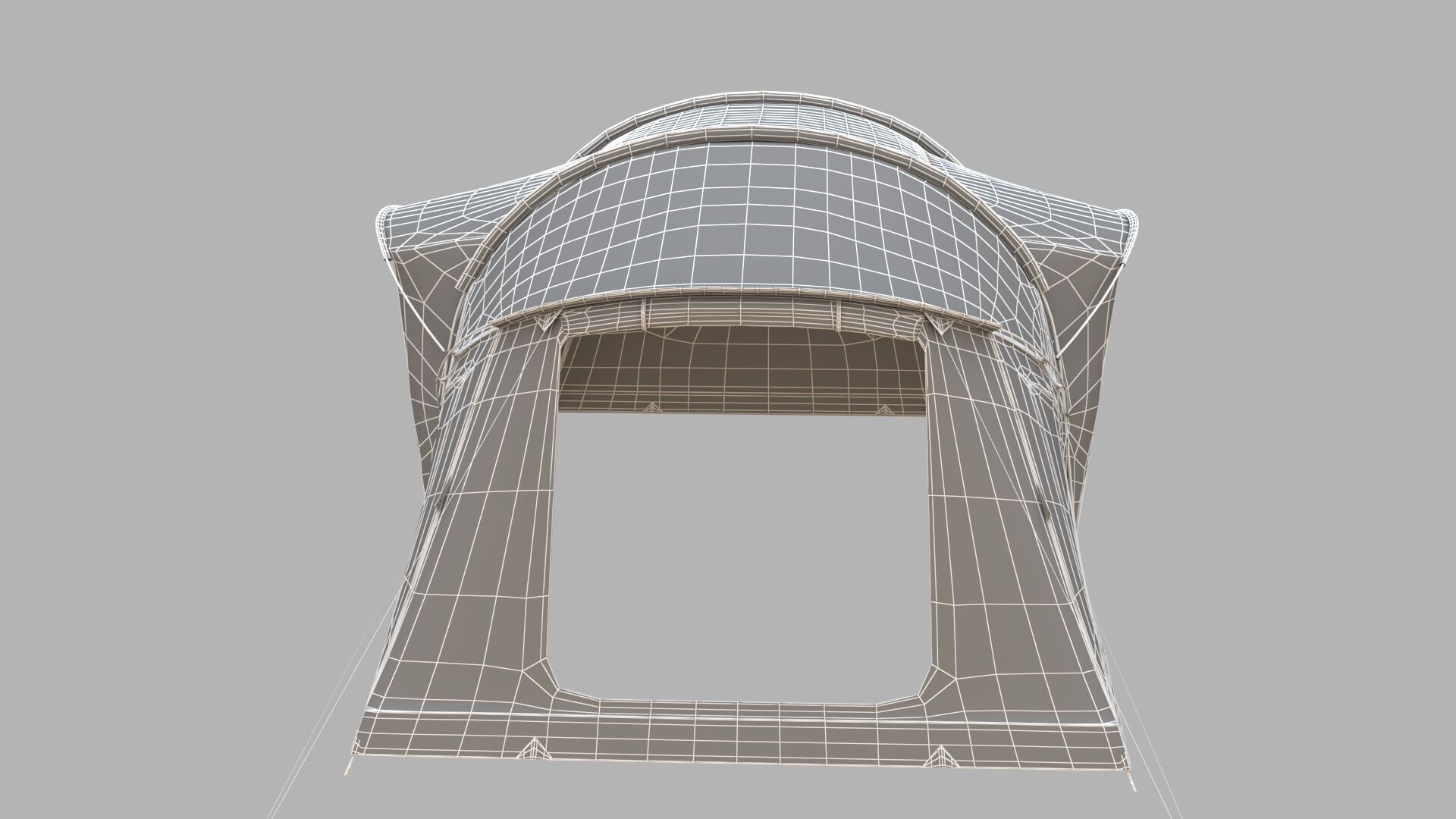 Tent white 3D model_7