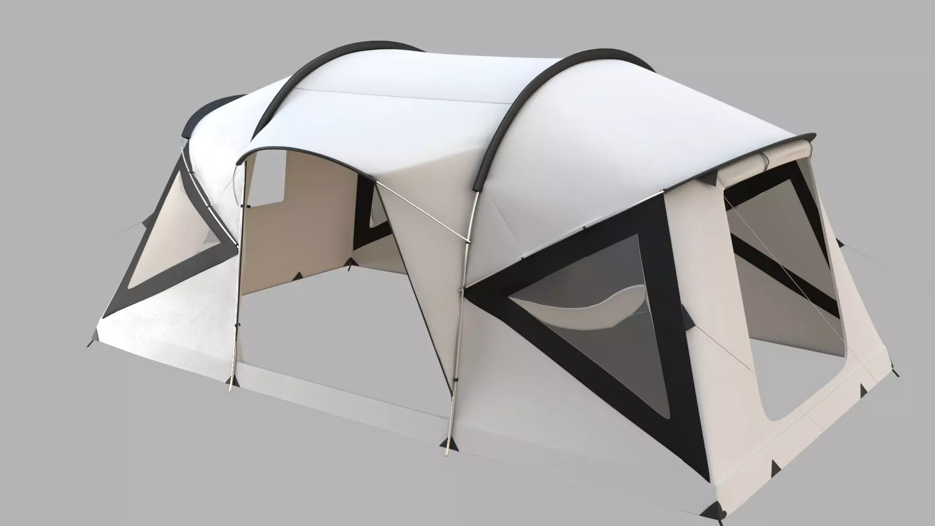 Tent white 3D model_0