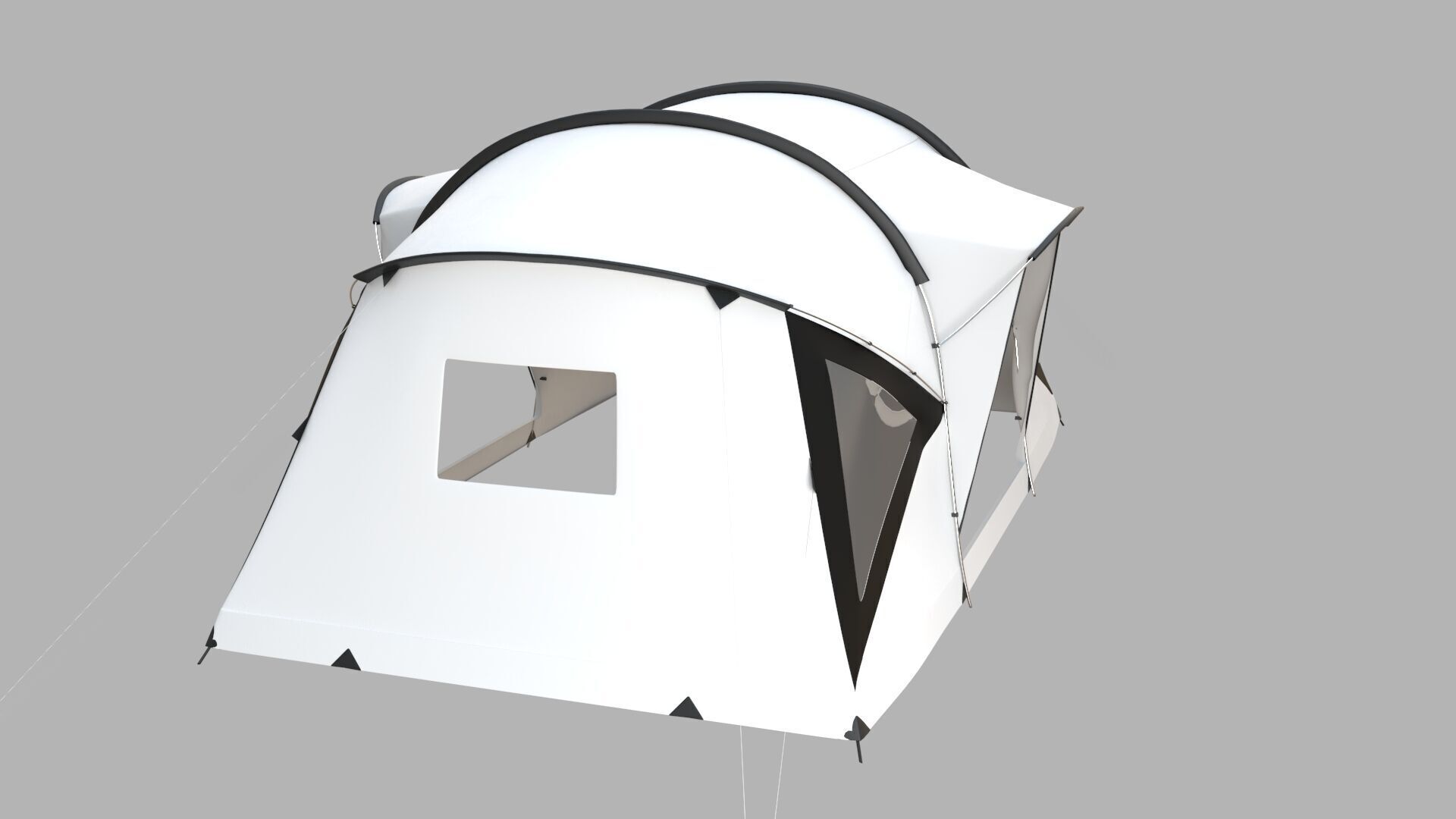 Tent white 3D model_5