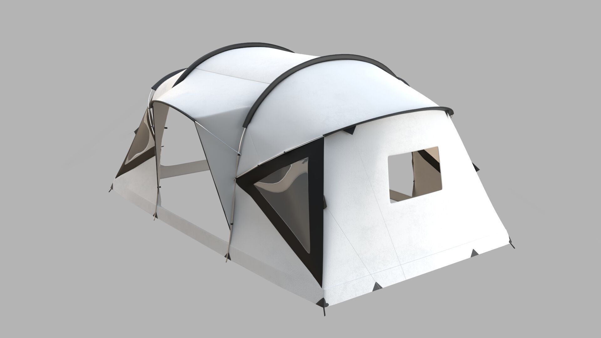 Tent white 3D model_1