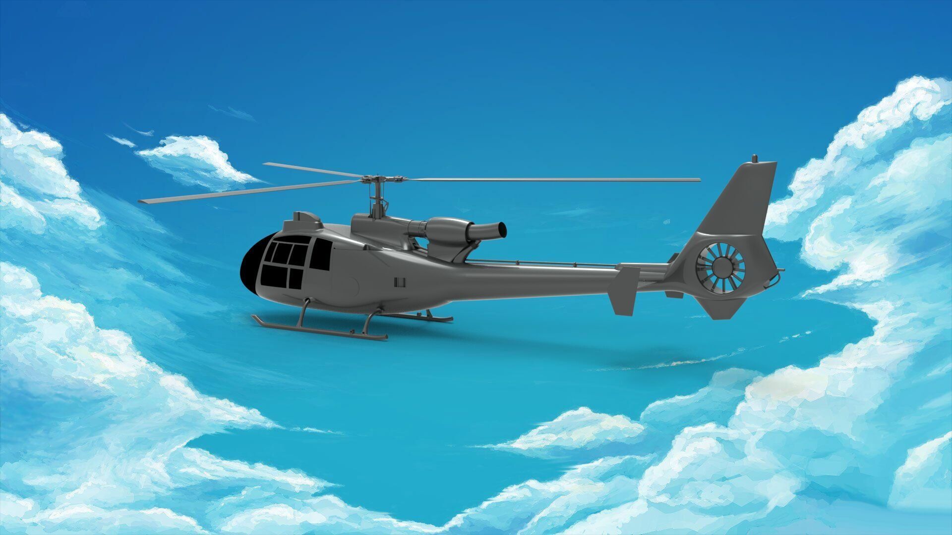 AEROSPATIALE GAZELLE 3D model_1