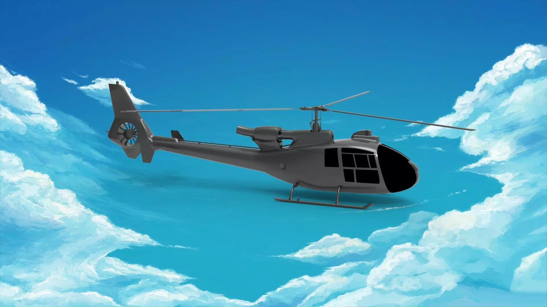 AEROSPATIALE GAZELLE 3D model_0