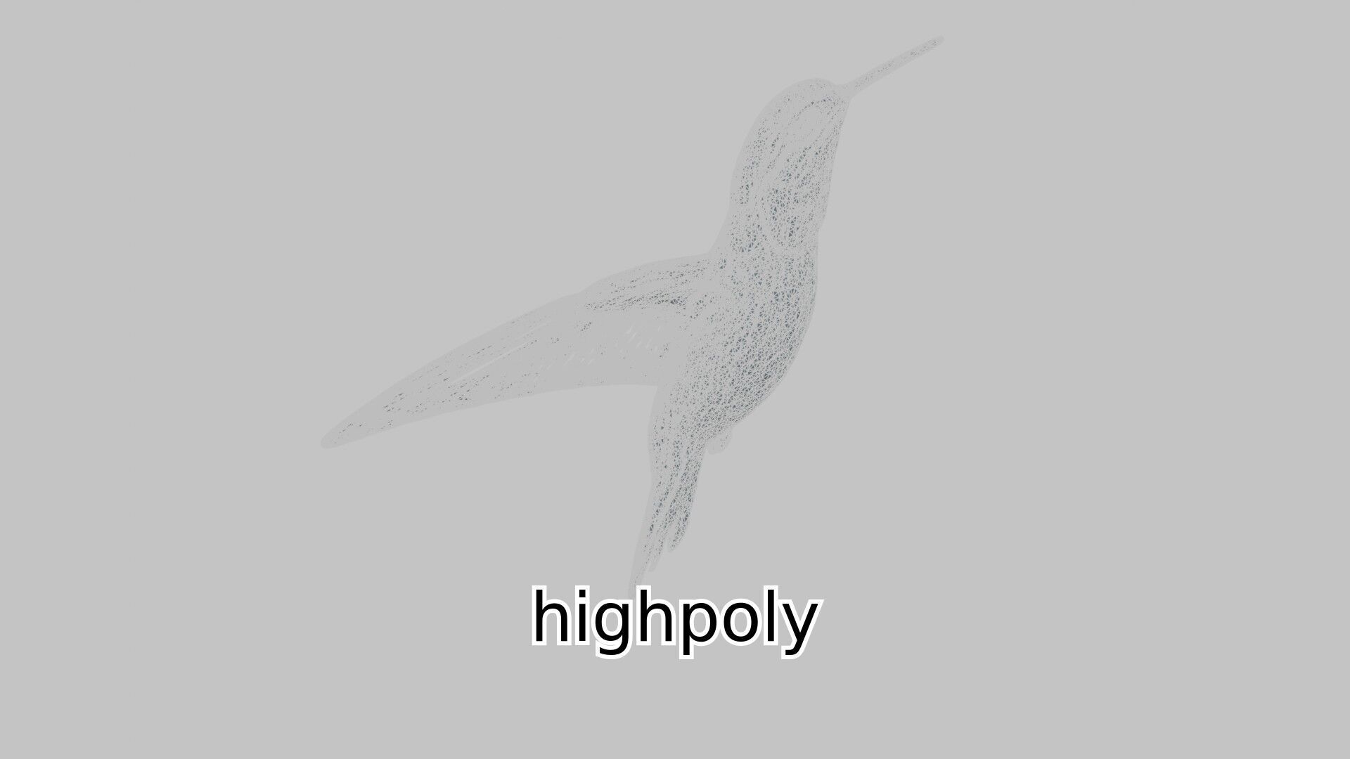 Ruby-Throated Hummingbird Realistic 3D Model Low-poly 3D model_16