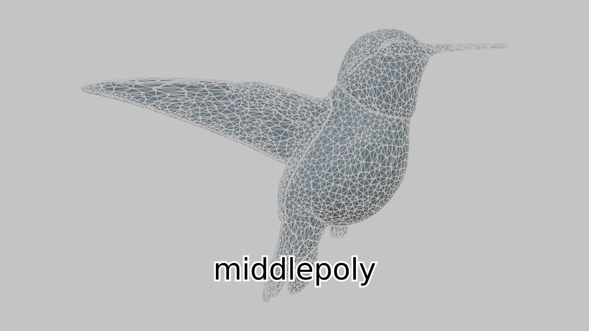 Ruby-Throated Hummingbird Realistic 3D Model Low-poly 3D model_4