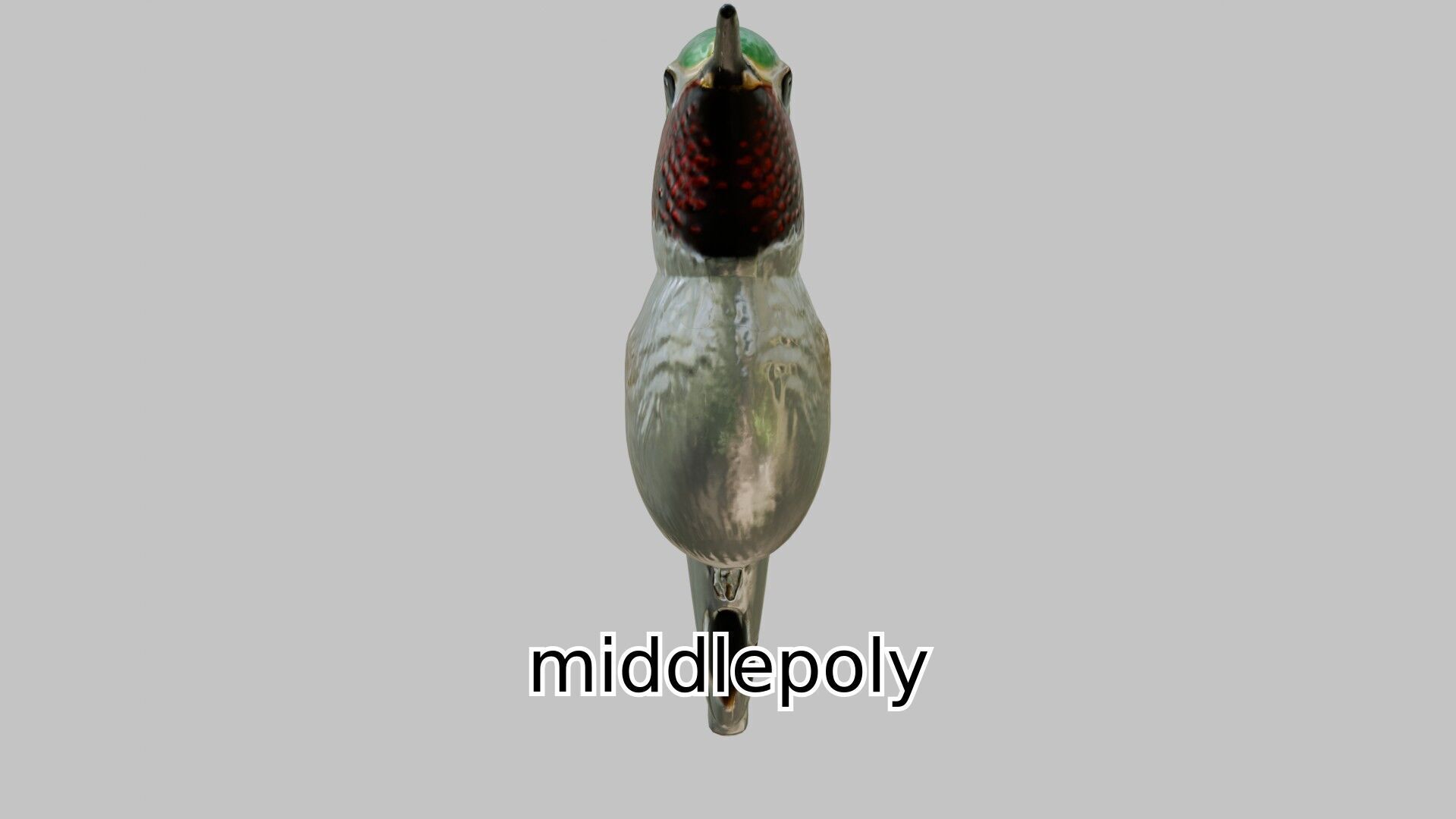 Ruby-Throated Hummingbird Realistic 3D Model Low-poly 3D model_2