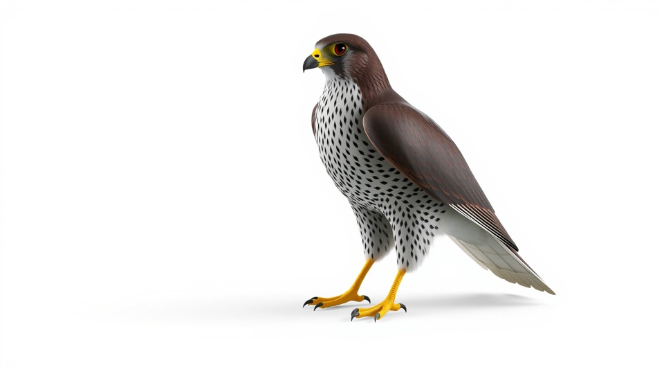 Realistic Falcon Bird 3D Model Low-poly 3D model_3