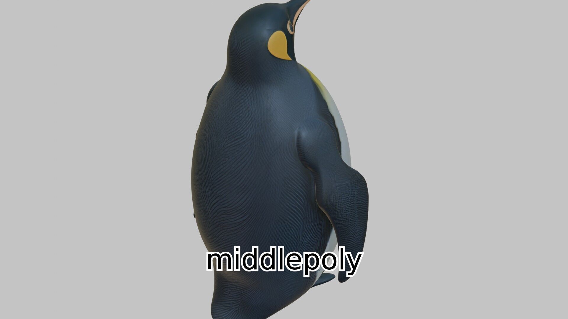 Realistic Emperor Penguin 3D Model for CGI and Games Low-poly 3D model_7