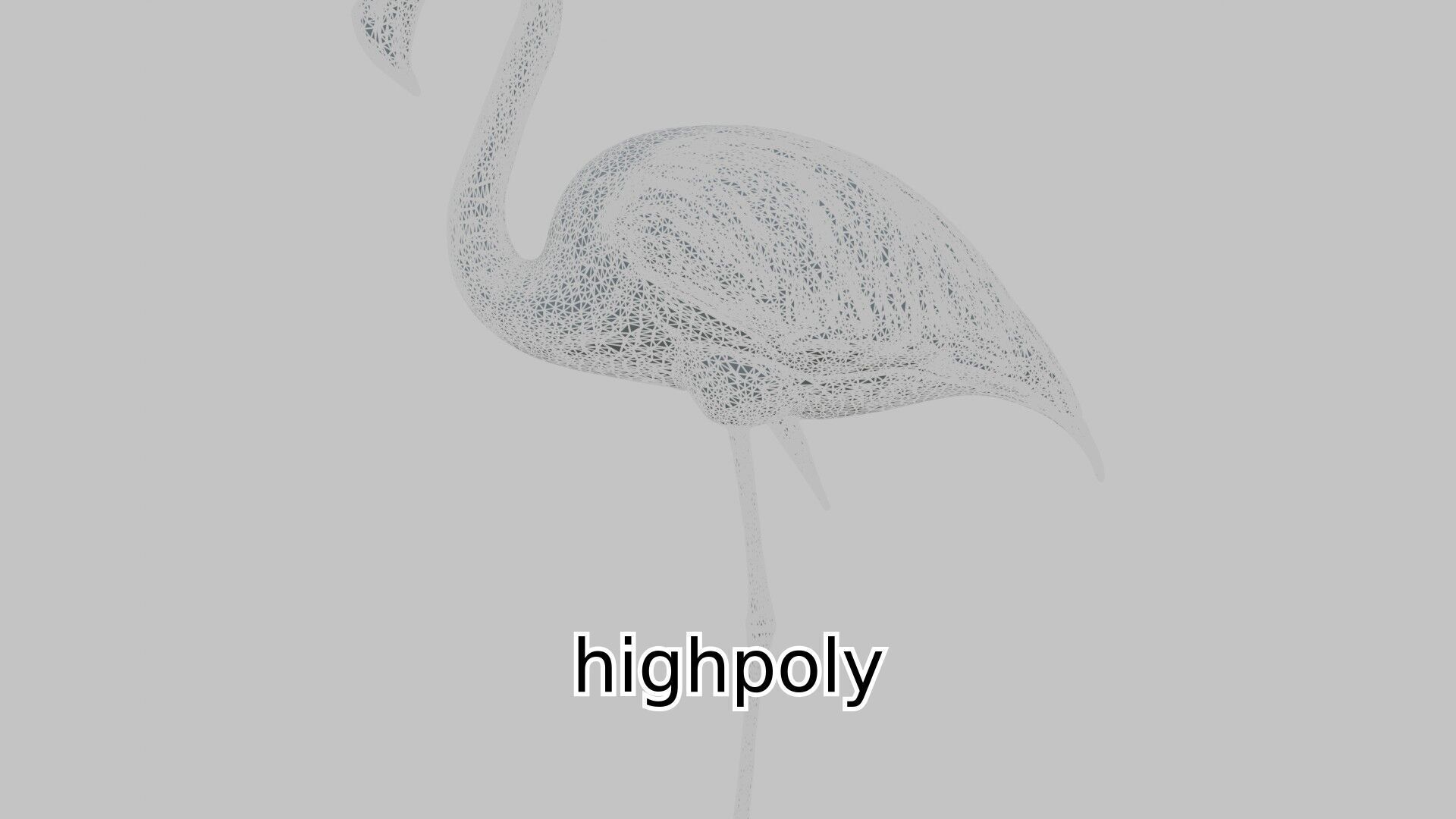 Elegant Flamingo Bird 3D Model for Animation and Visualization Low-poly 3D model_13