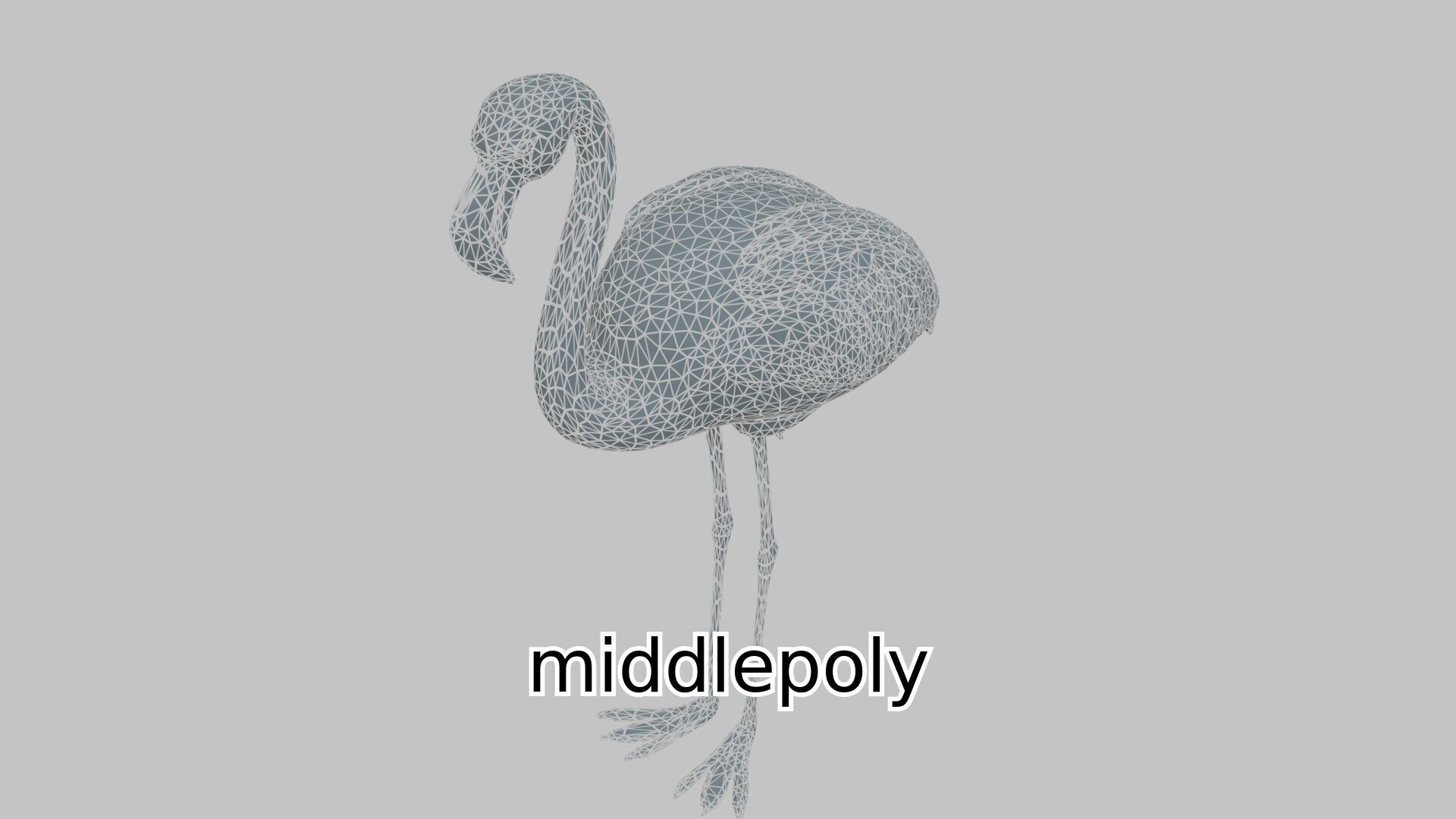 Elegant Flamingo Bird 3D Model for Animation and Visualization Low-poly 3D model_6