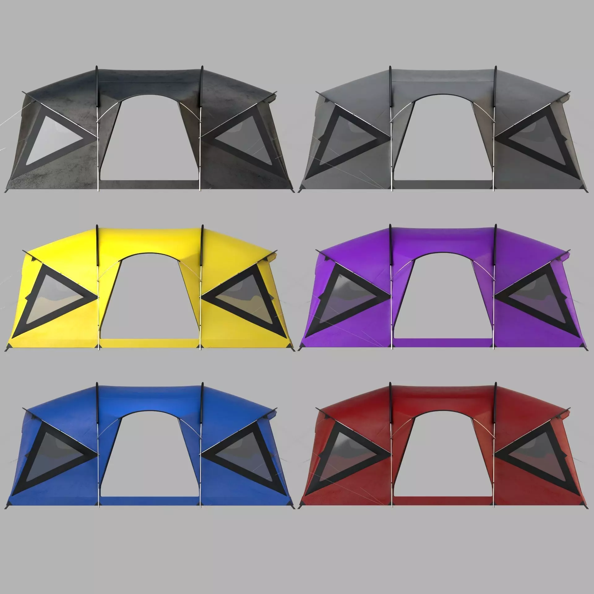 Tent Collection of 6 3D model_0