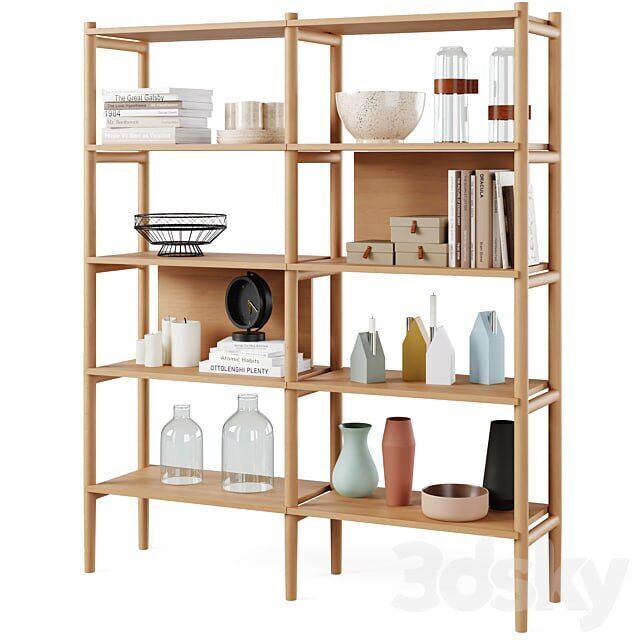 Holton Book Shelves Low-poly 3D model_28