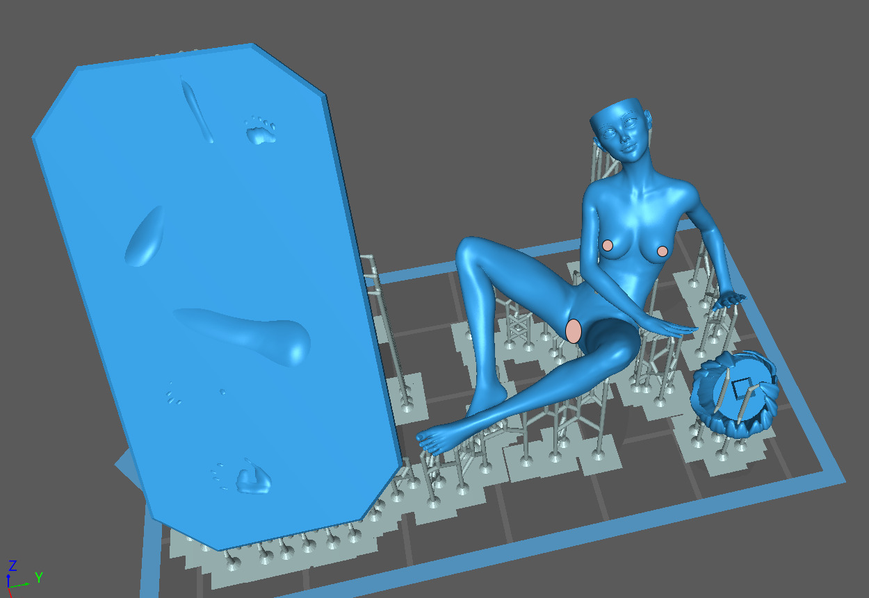 Naked Girl 2 3D print model_4