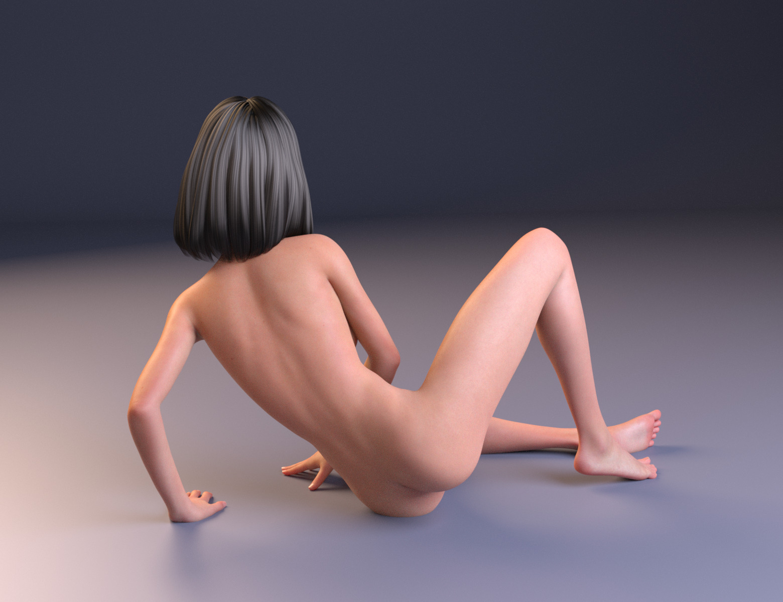 Naked Girl 2 3D print model_2