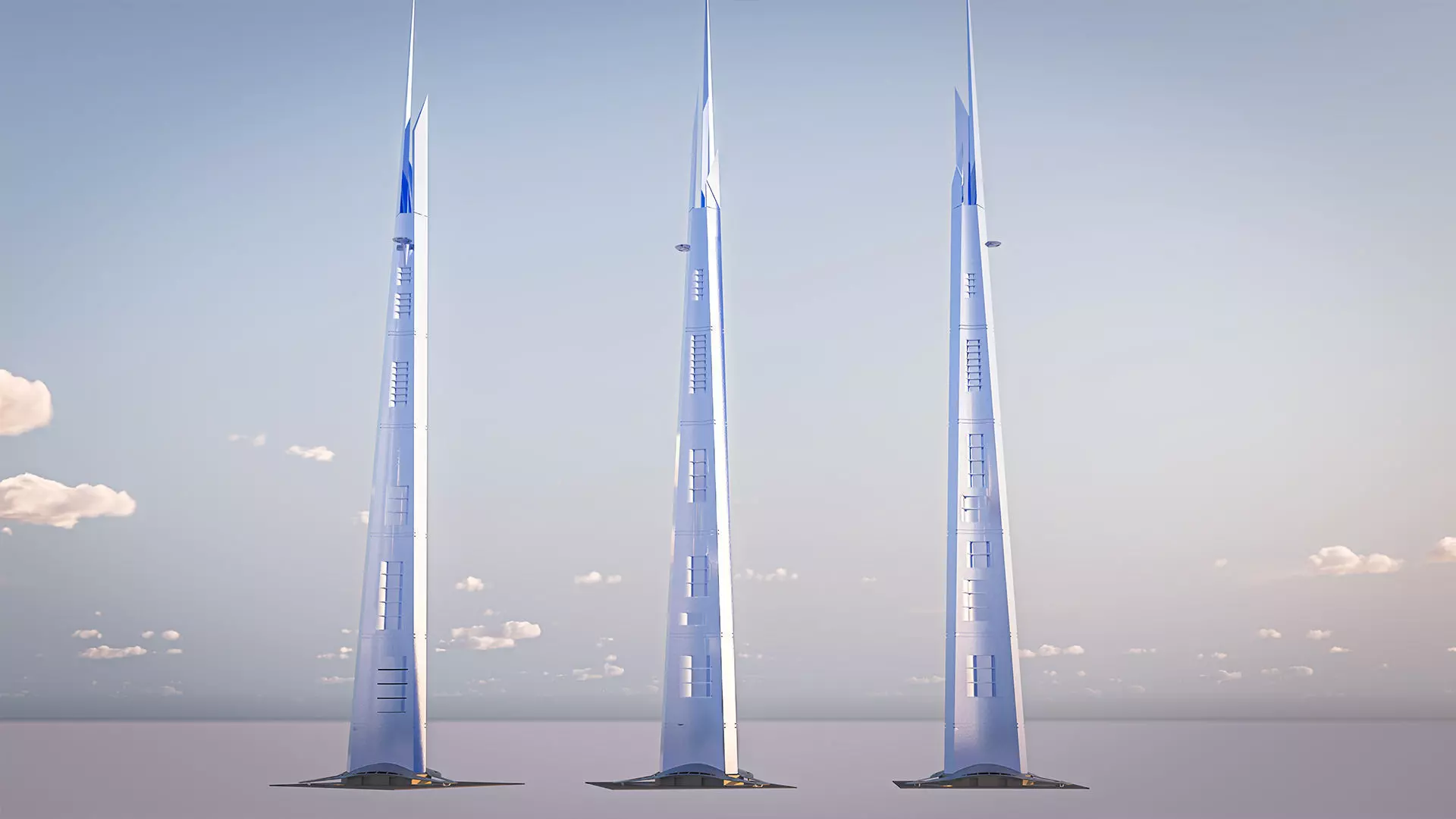 Jeddah Tower Low-poly 3D model_0