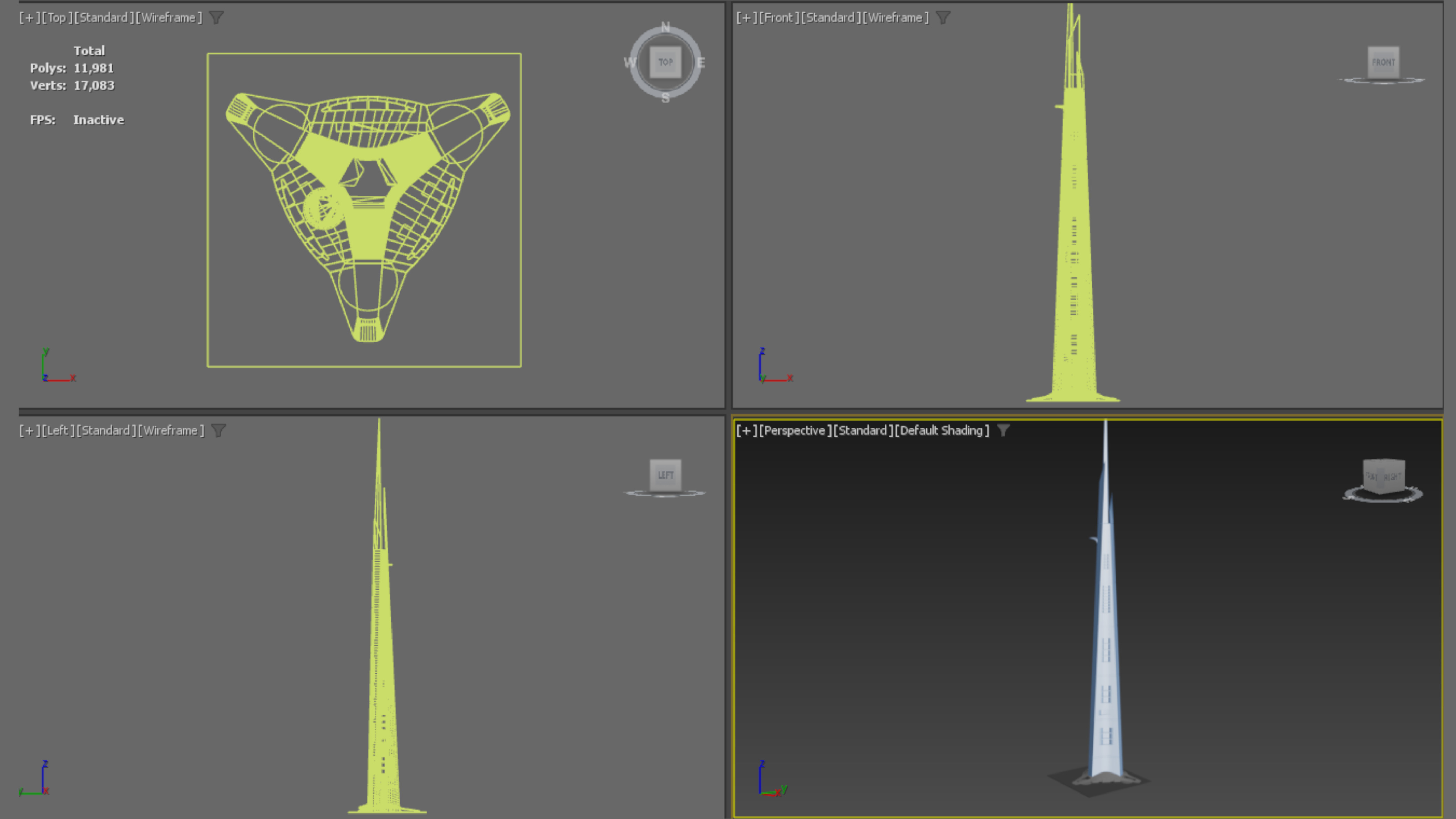 Jeddah Tower Low-poly 3D model_6