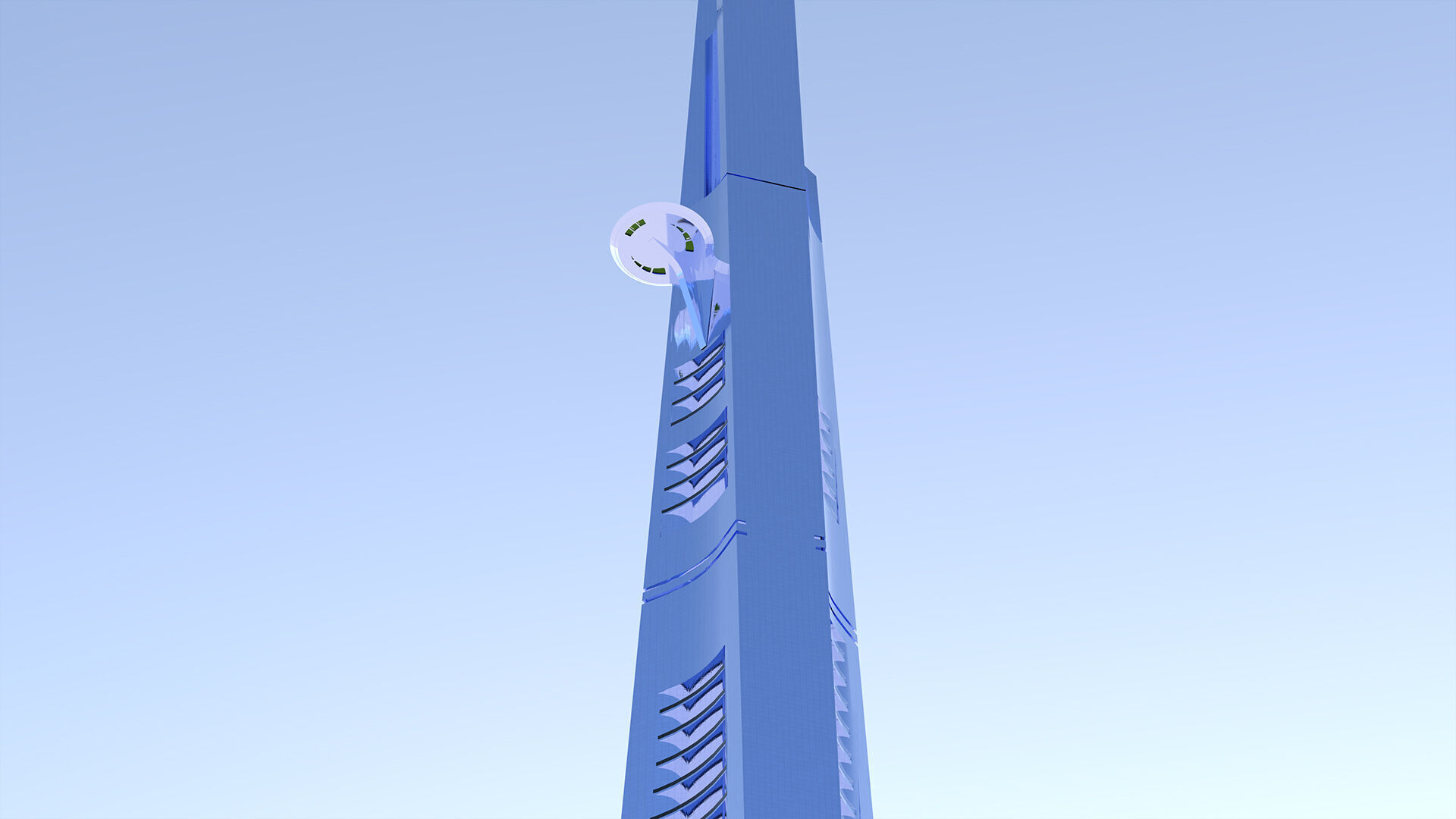 Jeddah Tower Low-poly 3D model_1