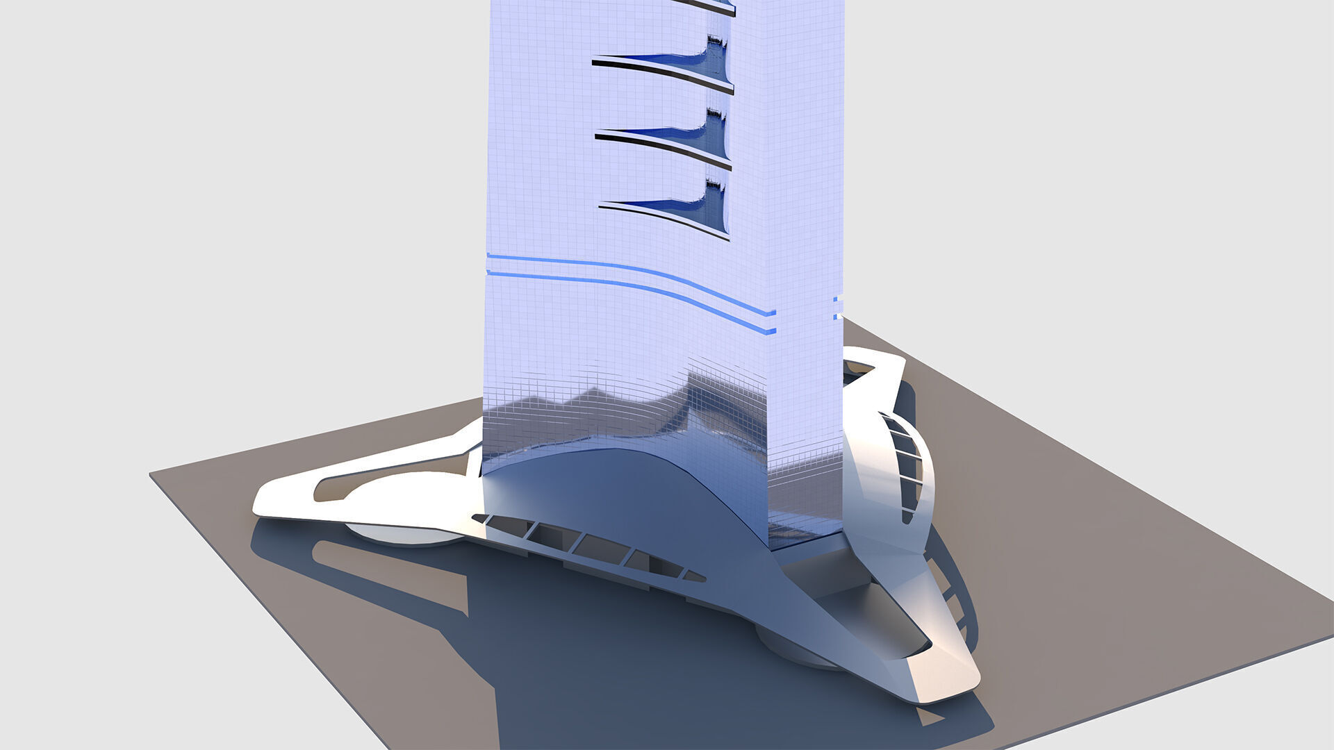 Jeddah Tower Low-poly 3D model_2