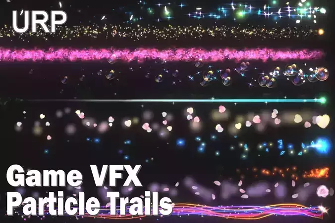 Unity Game VFX - Particle Trails Collection 3D model