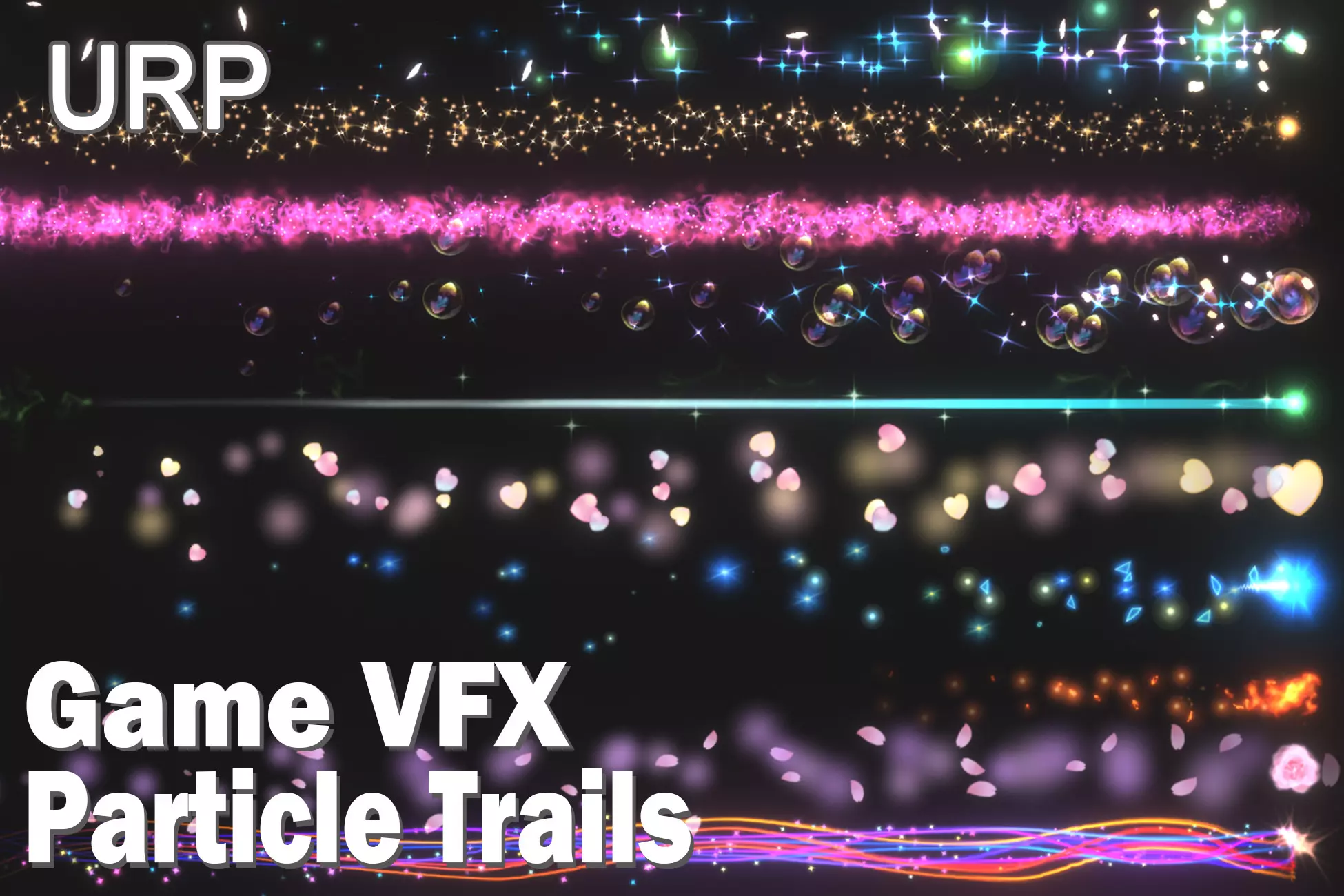Unity Game VFX - Particle Trails Collection 3D model_0