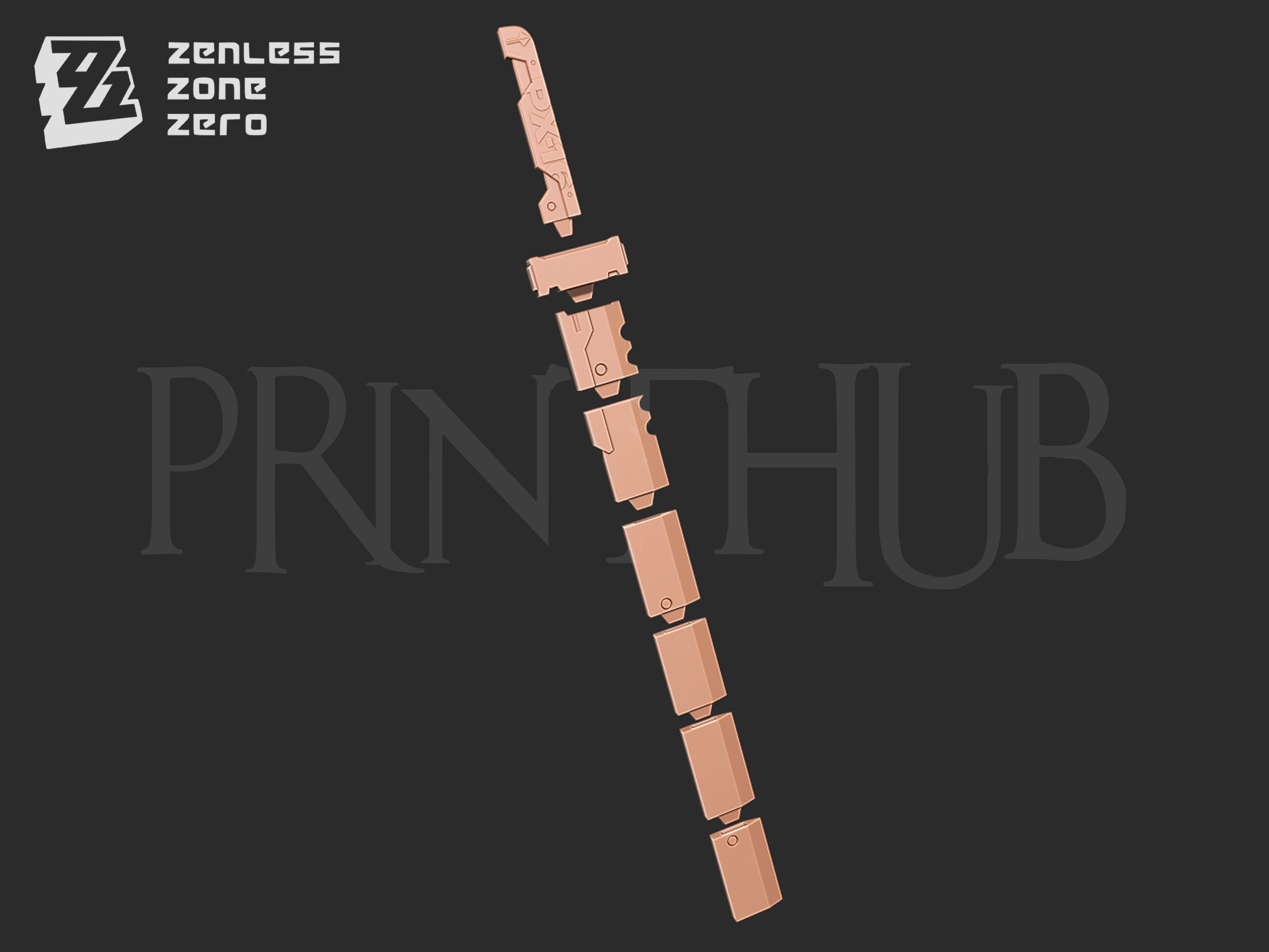 Zenless Zone Zero Soldier 11 Sword for cosplay 3D print model_6