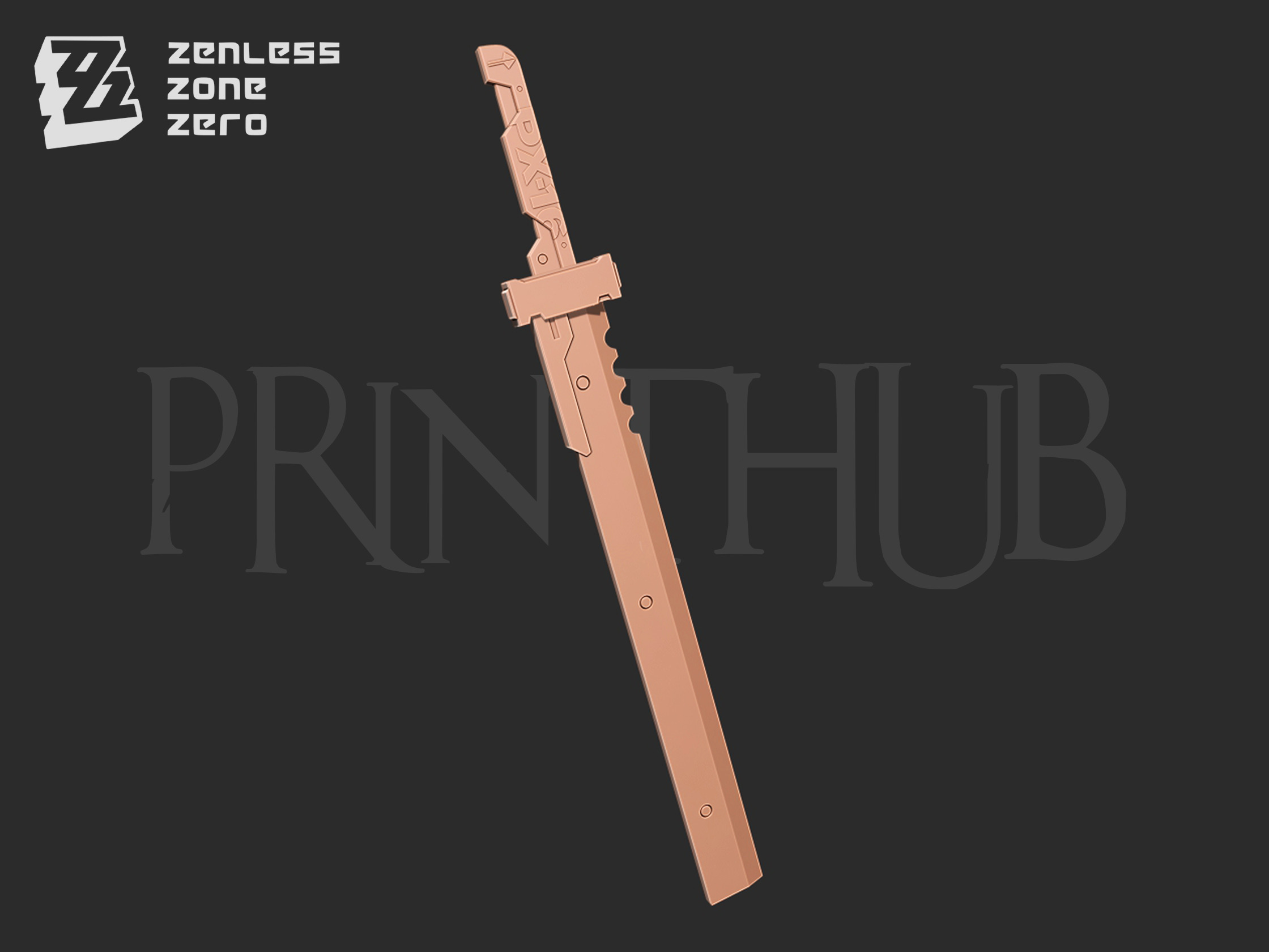 Zenless Zone Zero Soldier 11 Sword for cosplay 3D print model_5