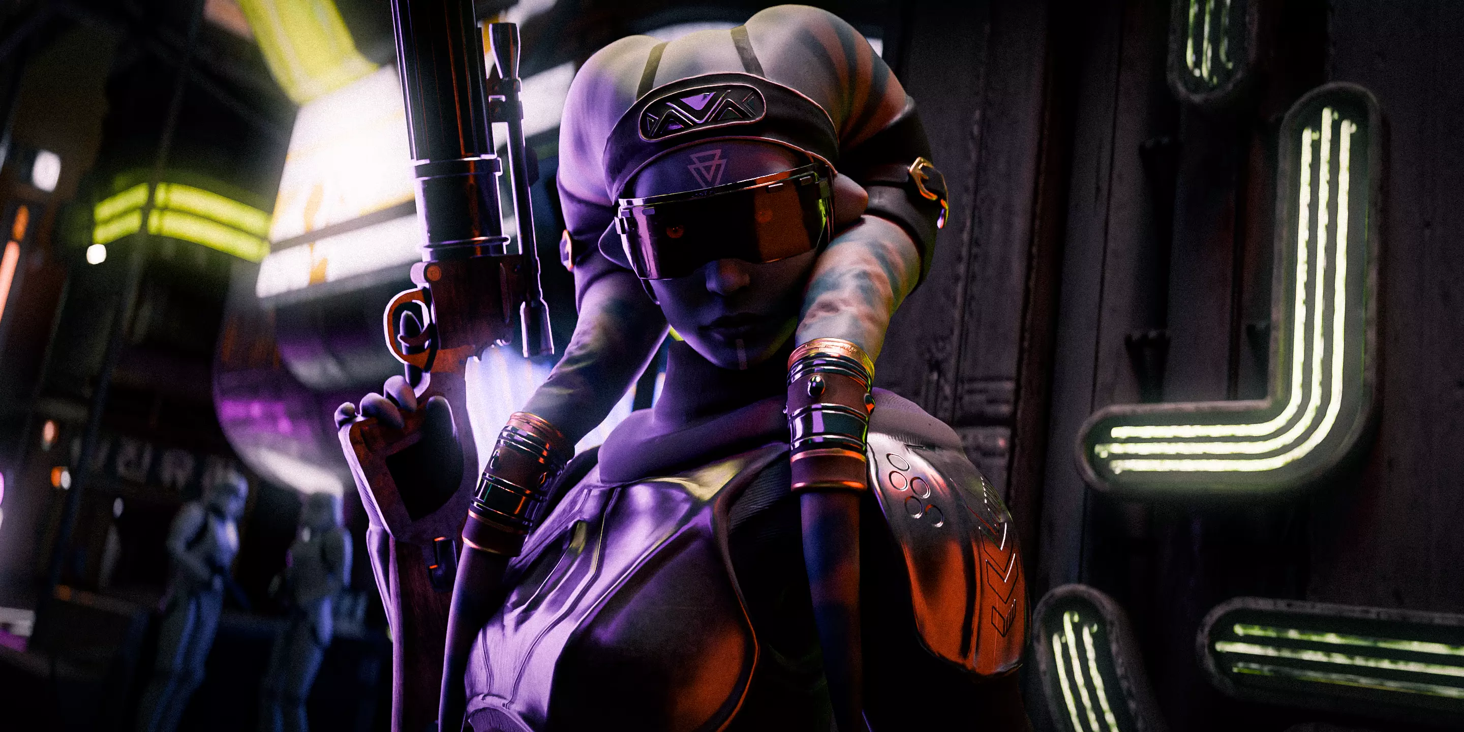 Twilek Bounty Hunter 3D Model Rigged 3D model