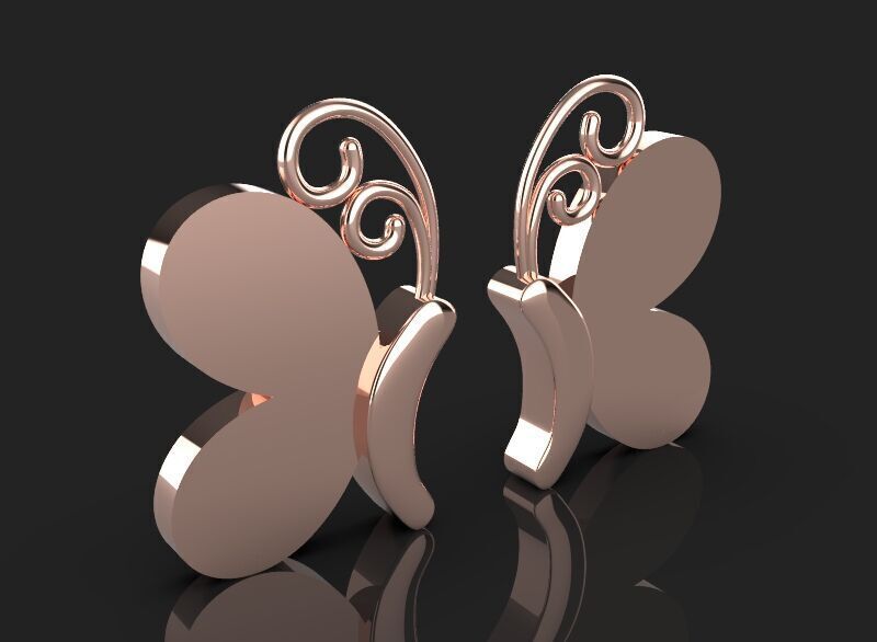 5 different butterfly symbols 3d printing 3dm stl 3D print model_19